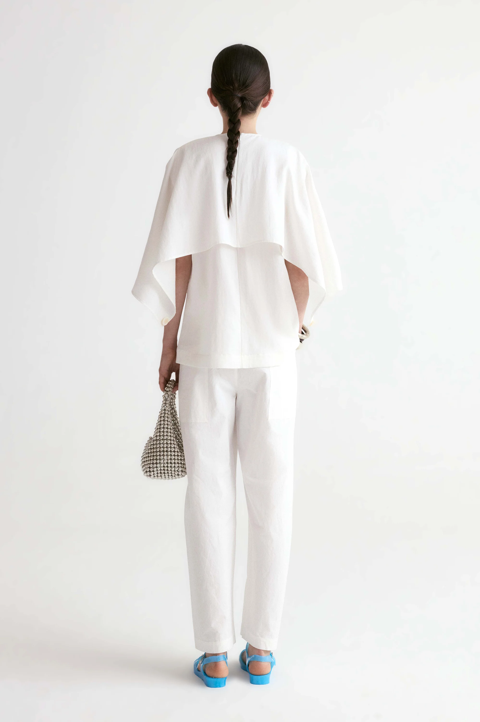 Double Waist Trousers-White - Image 5