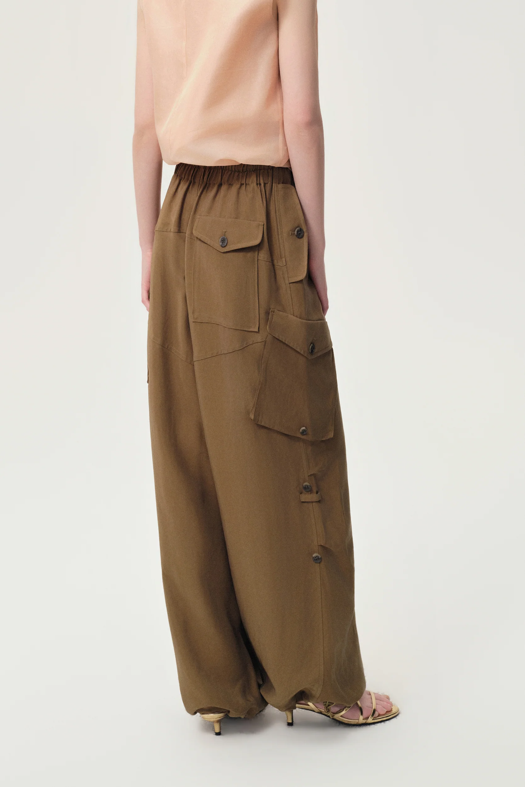 Drift Baggy Cargo Trousers Hazel - Image 2