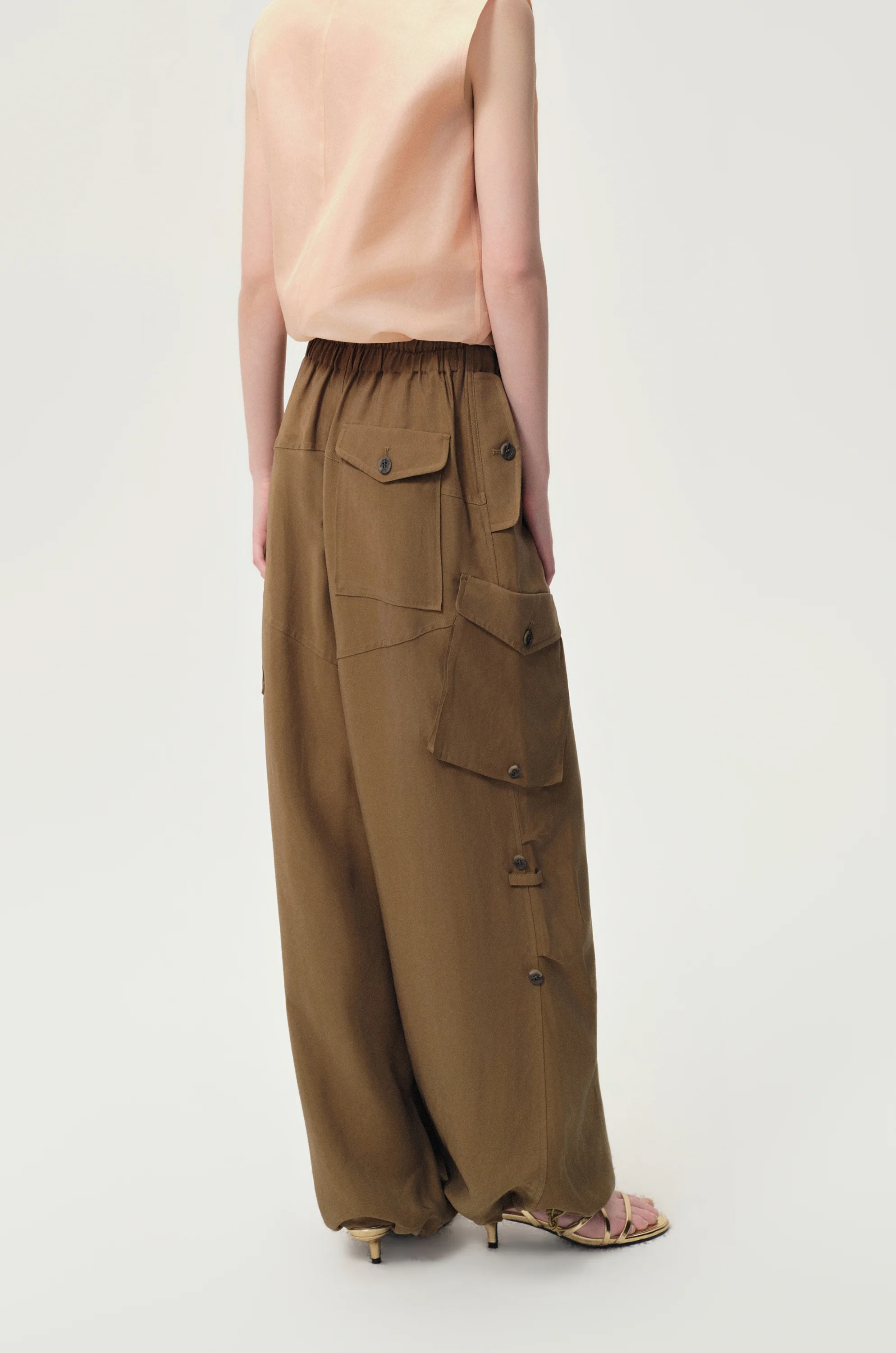Drift Baggy Cargo Trousers Hazel - Image 5