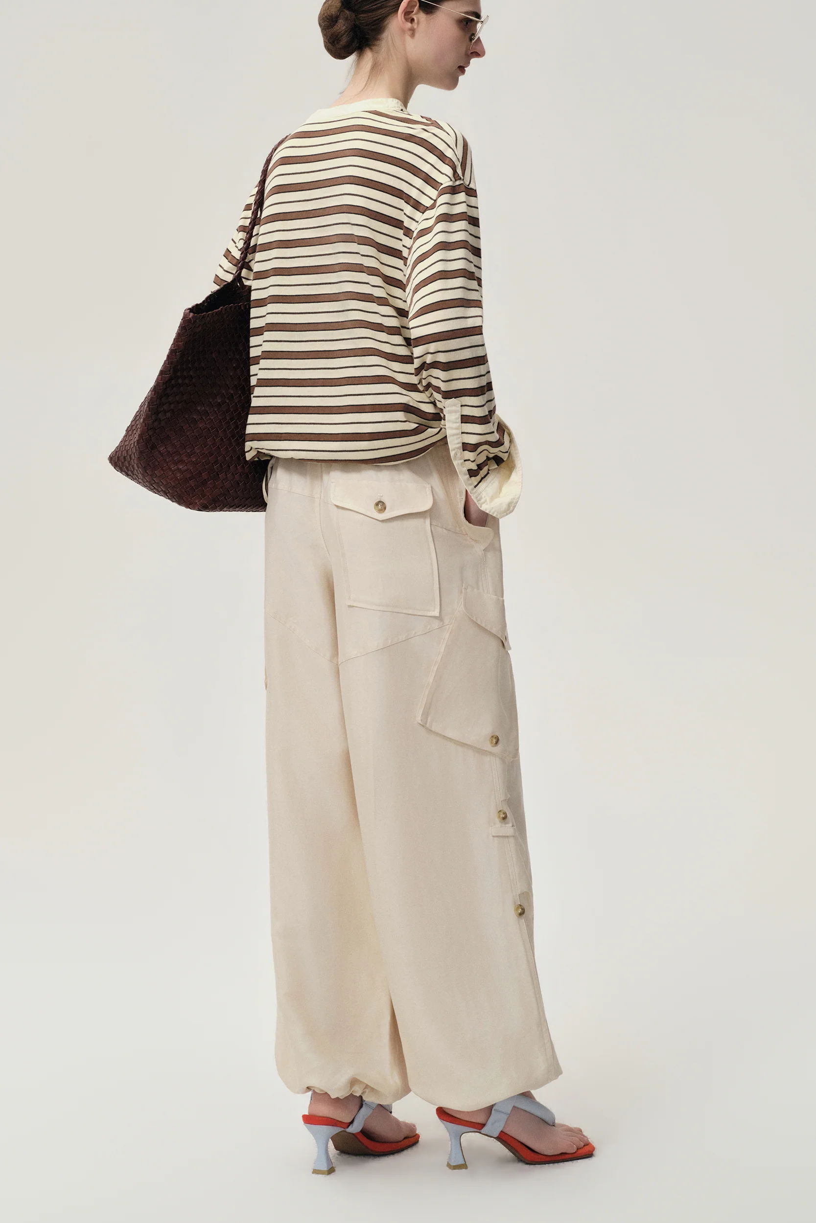 Drift Baggy Cargo Trousers Porcelain - Image 2