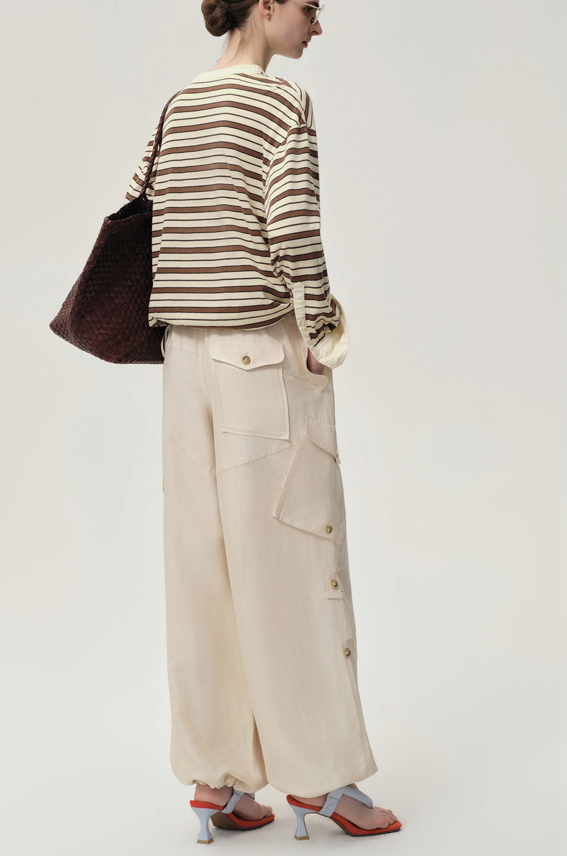 Drift Baggy Cargo Trousers Porcelain - Image 5