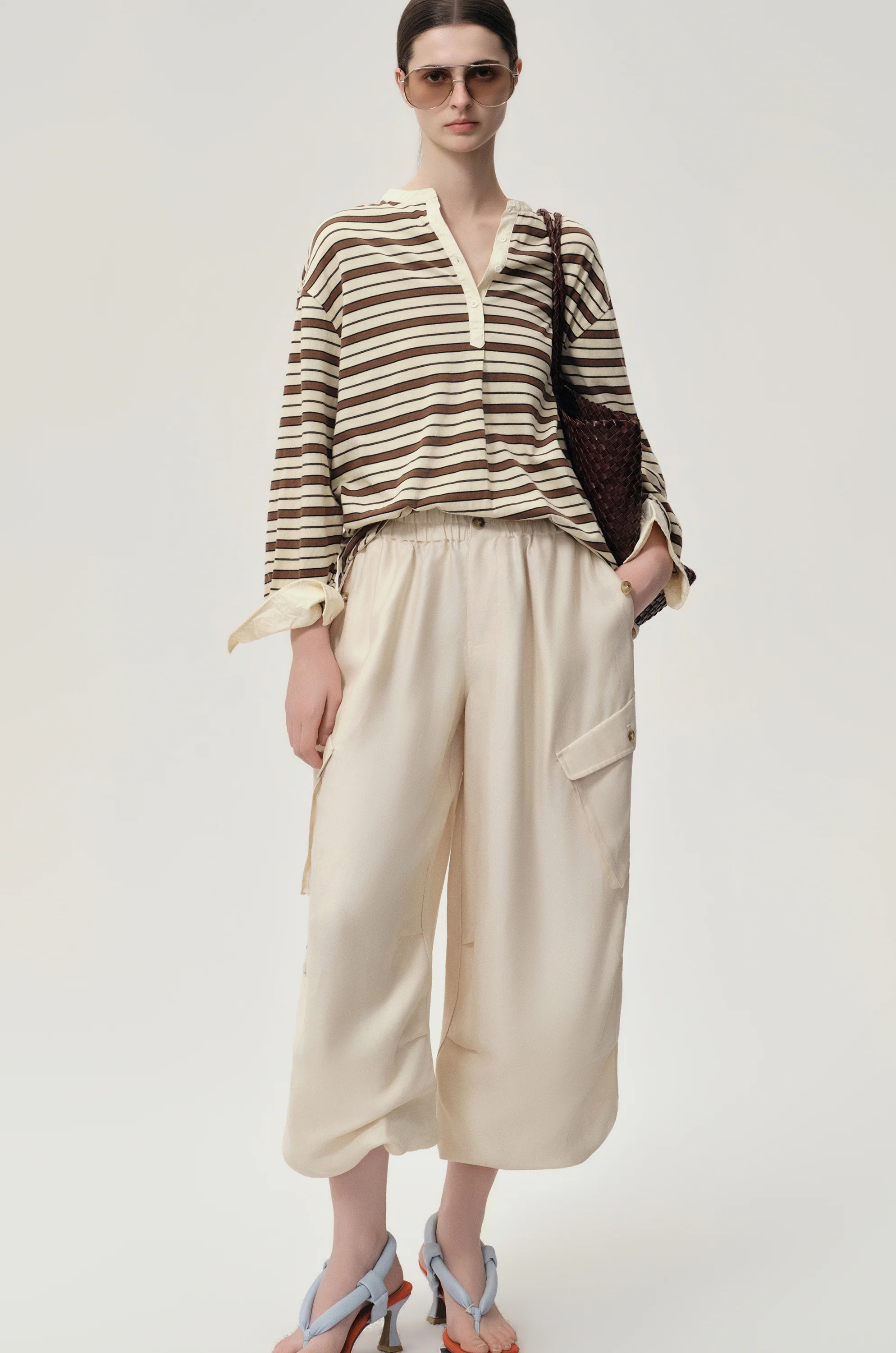 Drift Baggy Cargo Trousers Porcelain - Image 6