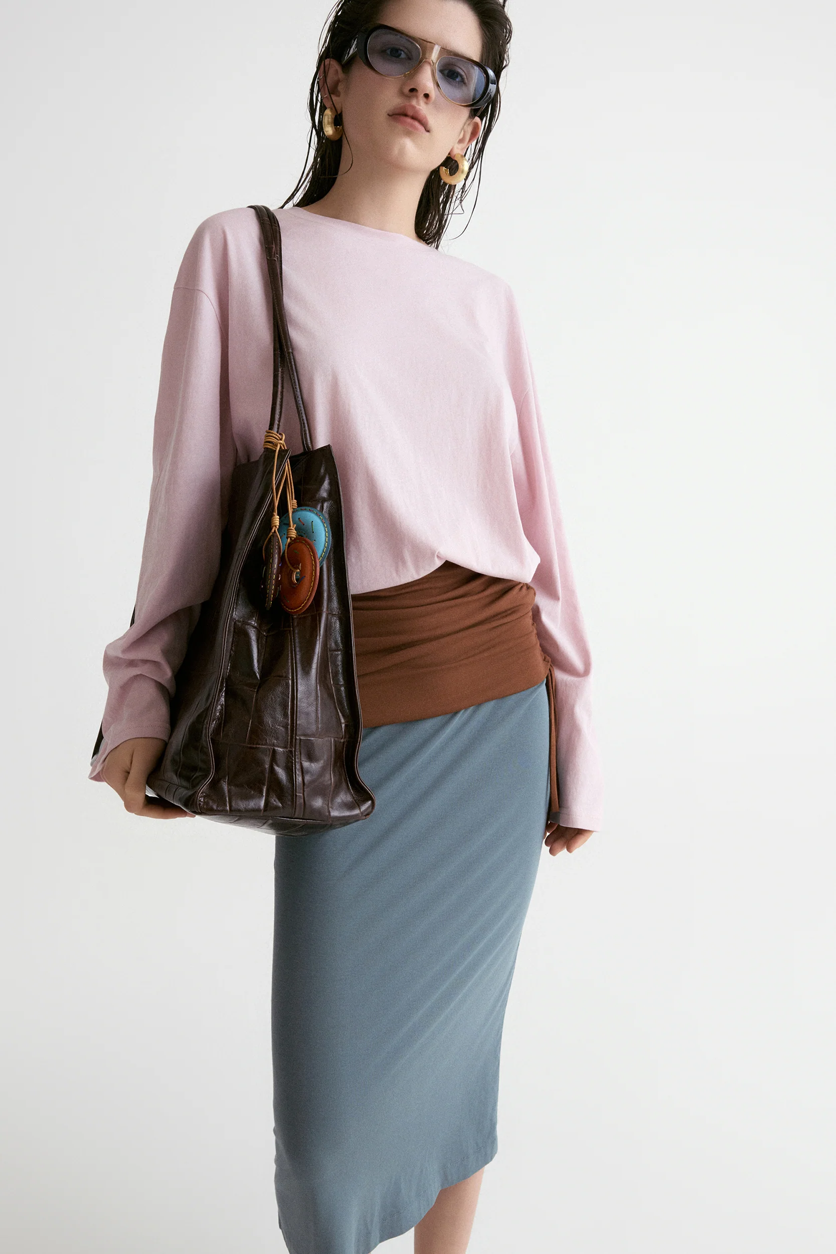 Frame Unisex Long-Sleeve T-shirt-Dusty Pink