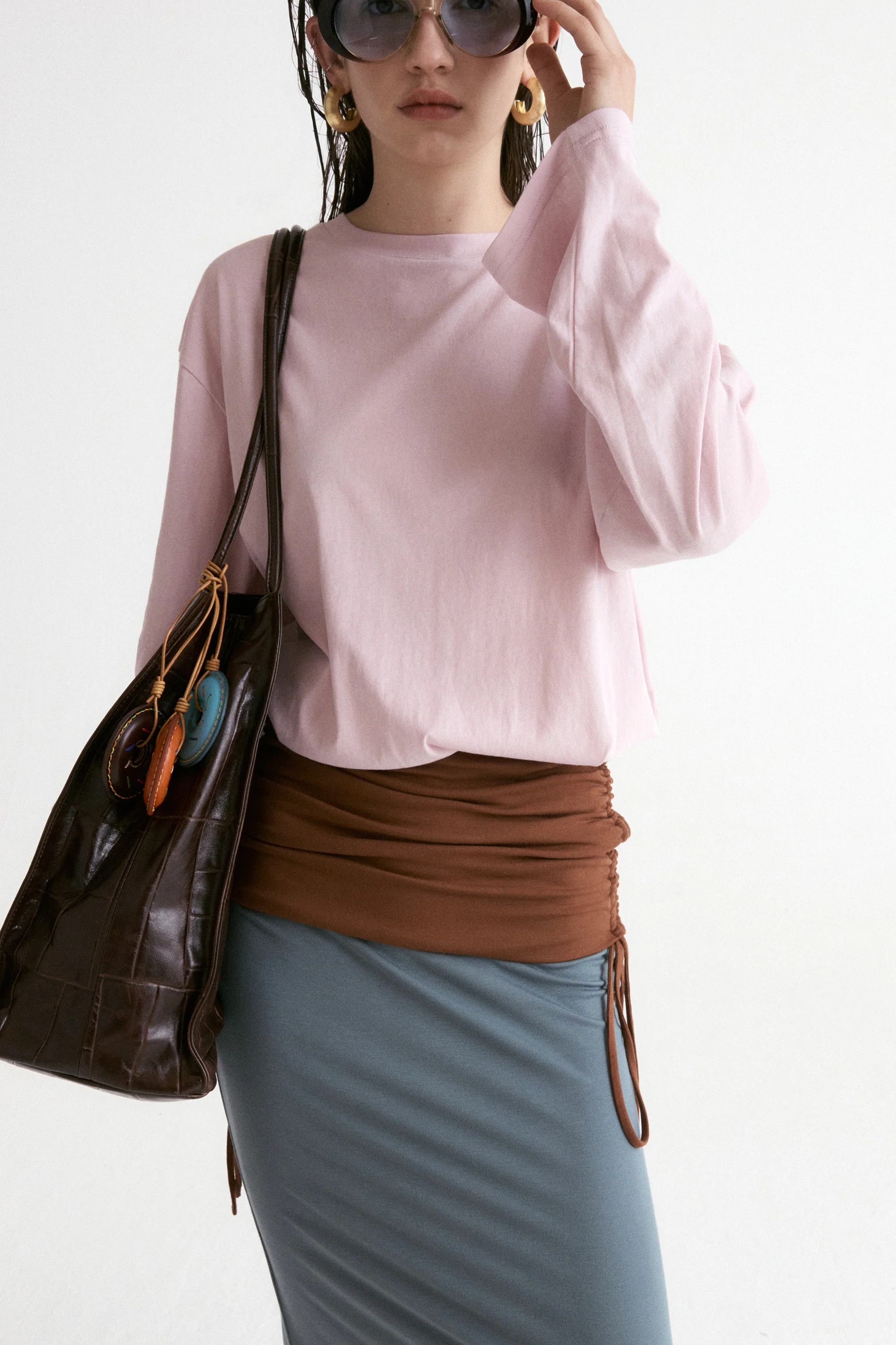 Frame Unisex Long-Sleeve T-shirt-Dusty Pink - Image 6