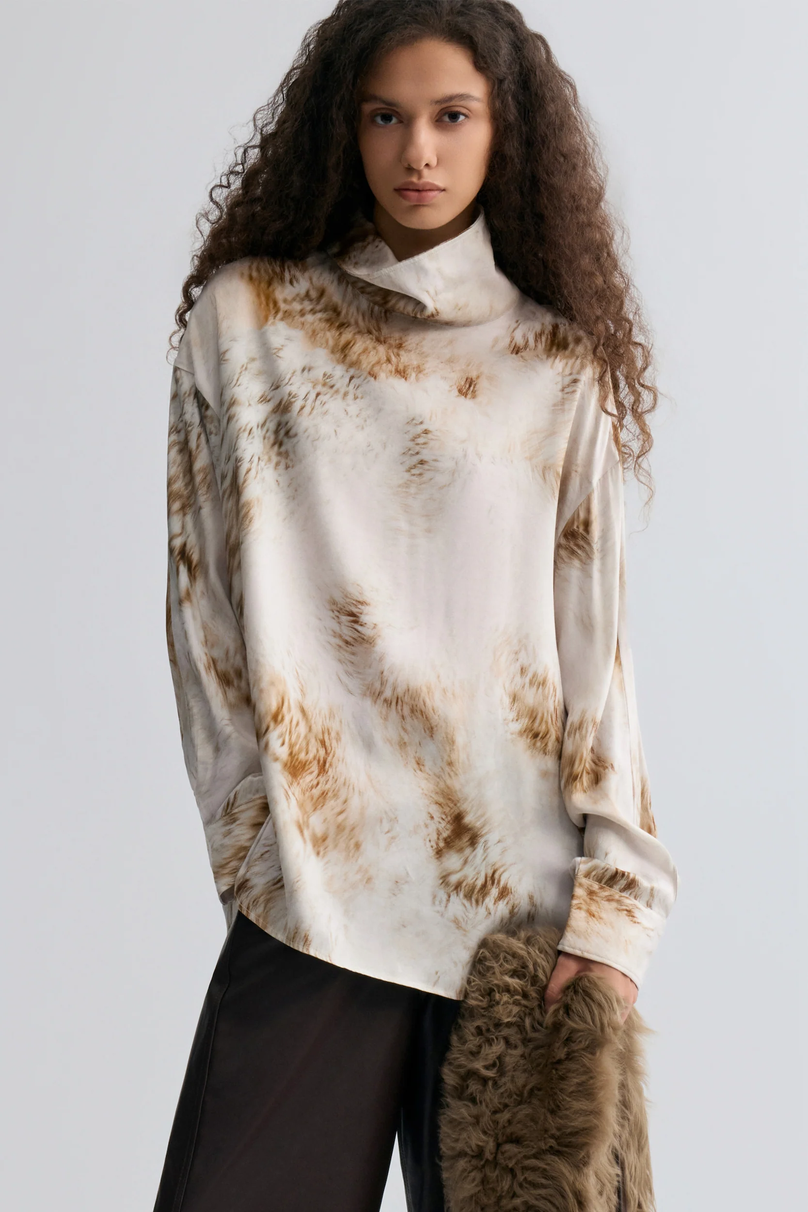 Fur Print Blouse