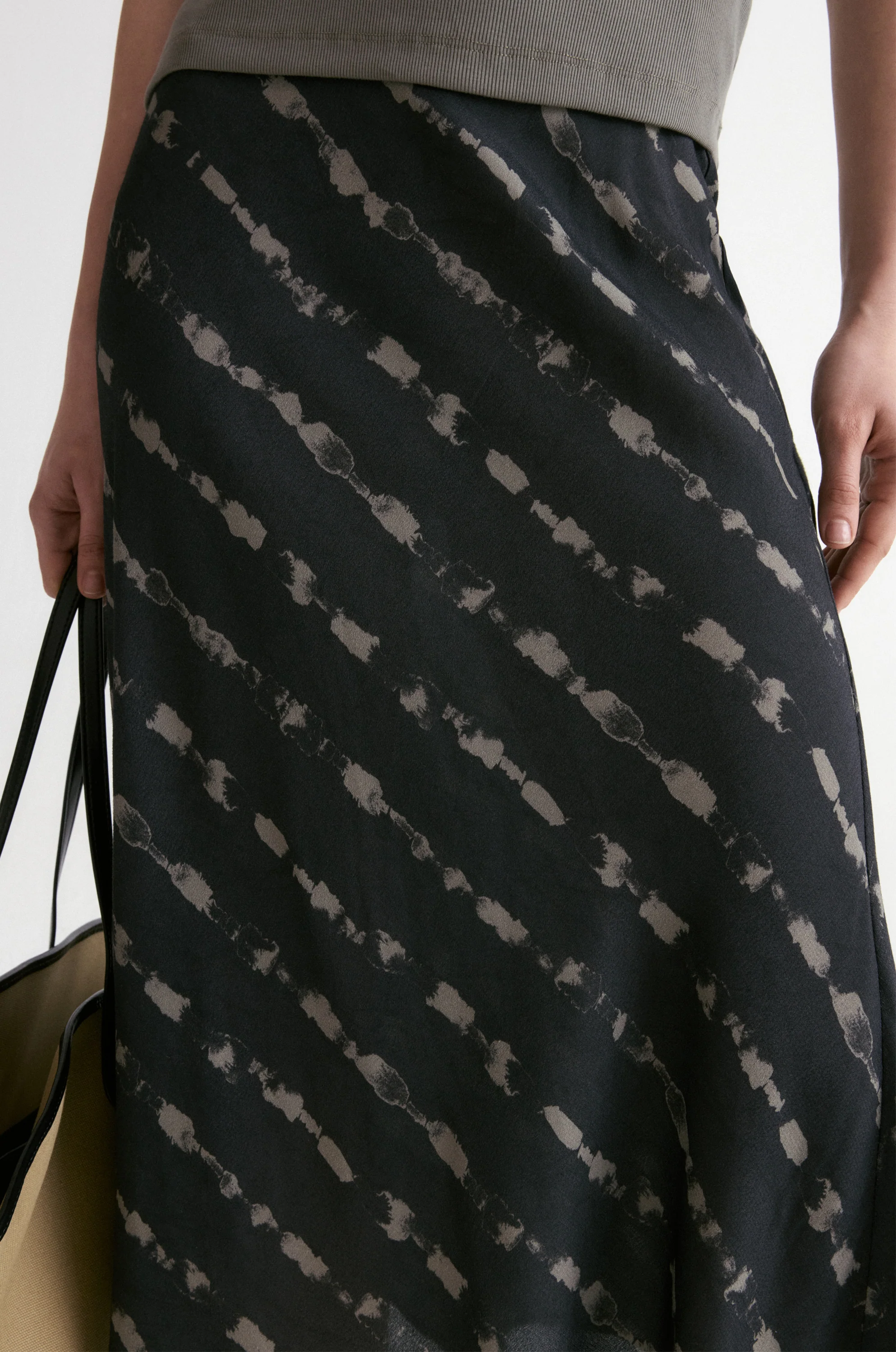Hand-drawn Stripe Midi Skirt - Image 3