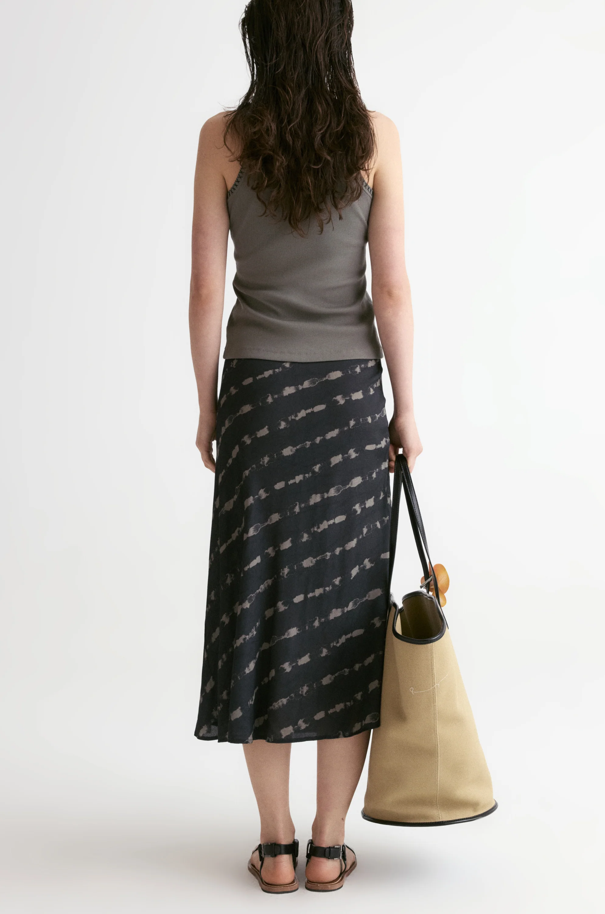 Hand-drawn Stripe Midi Skirt - Image 6