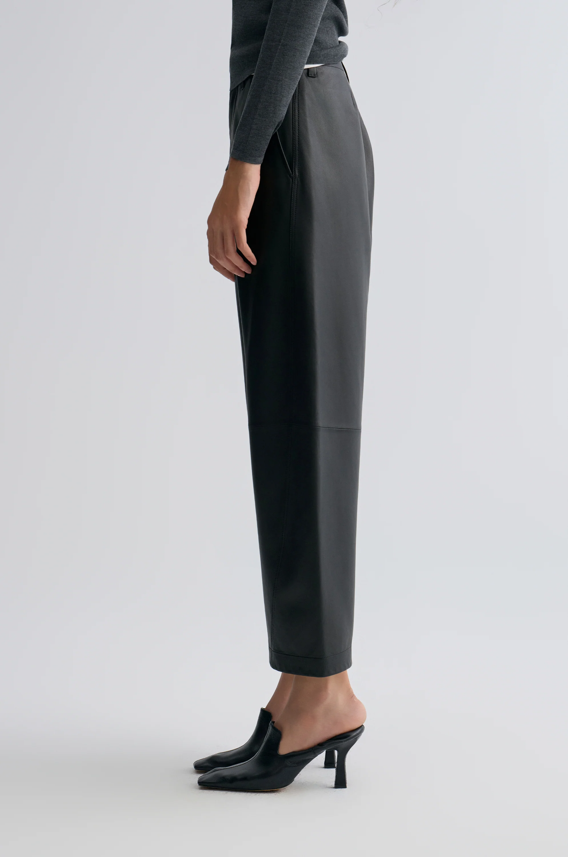 Leather Balloon Pants Black - Image 4