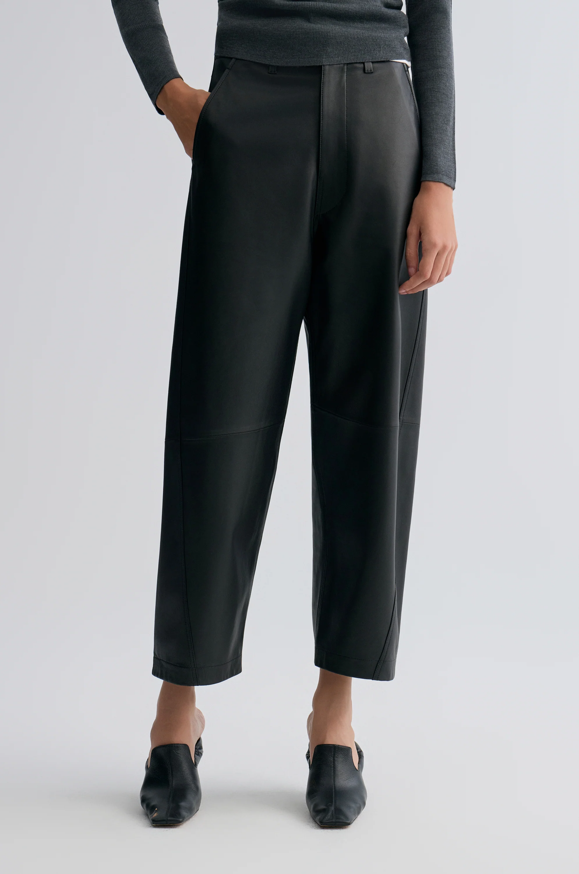 Leather Balloon Pants Black - Image 6