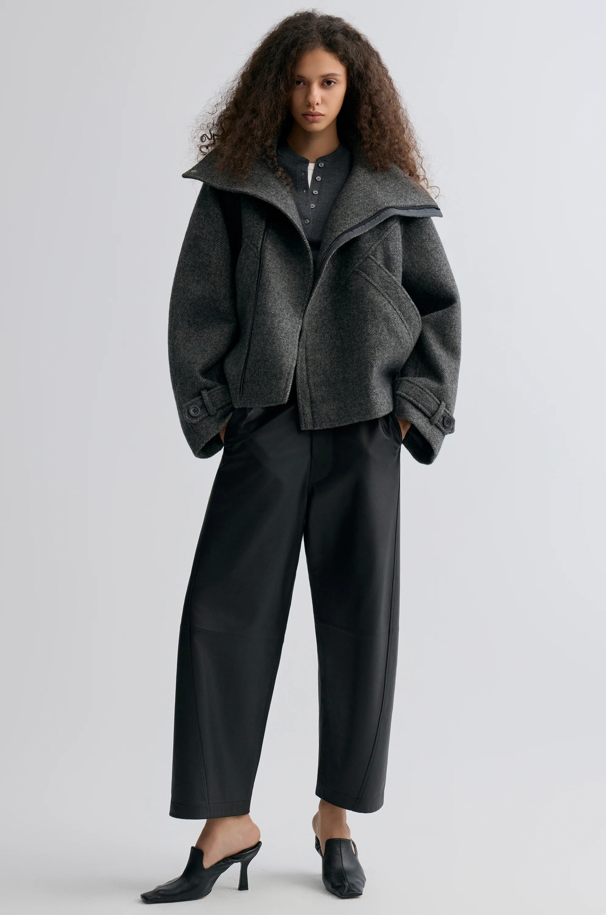 Leather Balloon Pants Black - Image 8