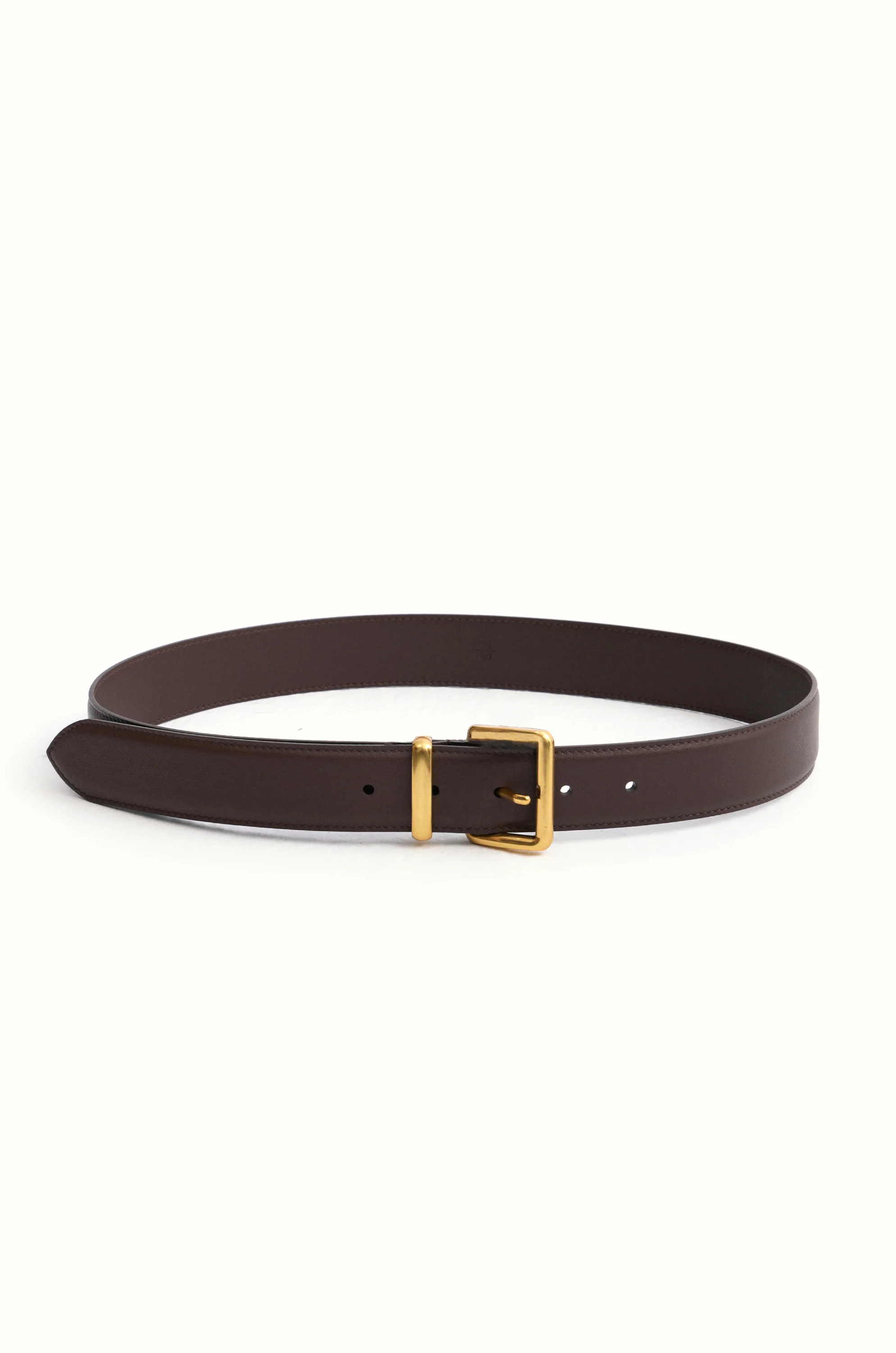 Leather Belt Dark Brown - Image 3