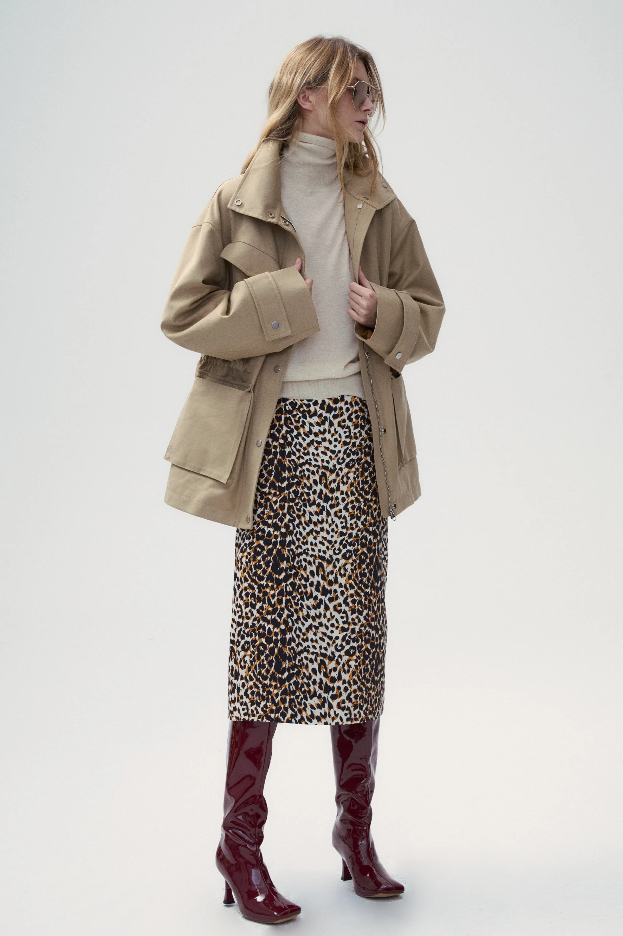 Leopard print pencil skirt - Image 3