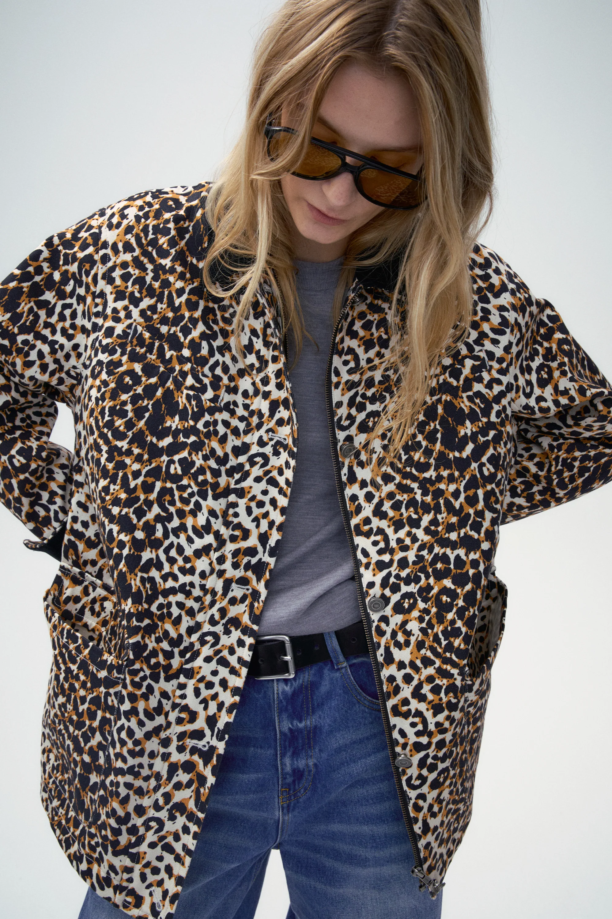 Leopard Print Barn Jacket - Image 3