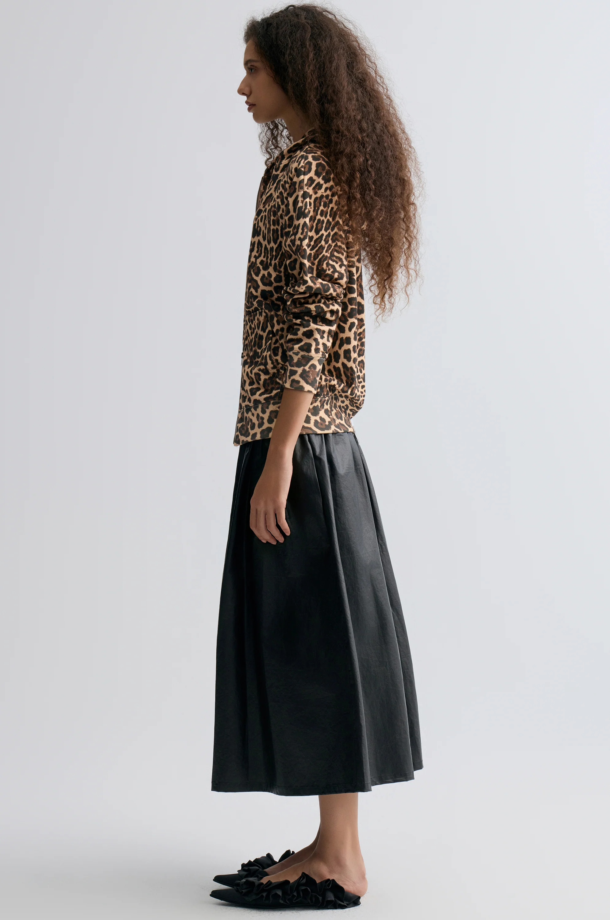 Leopard-print Zipper Hoodie - Image 4