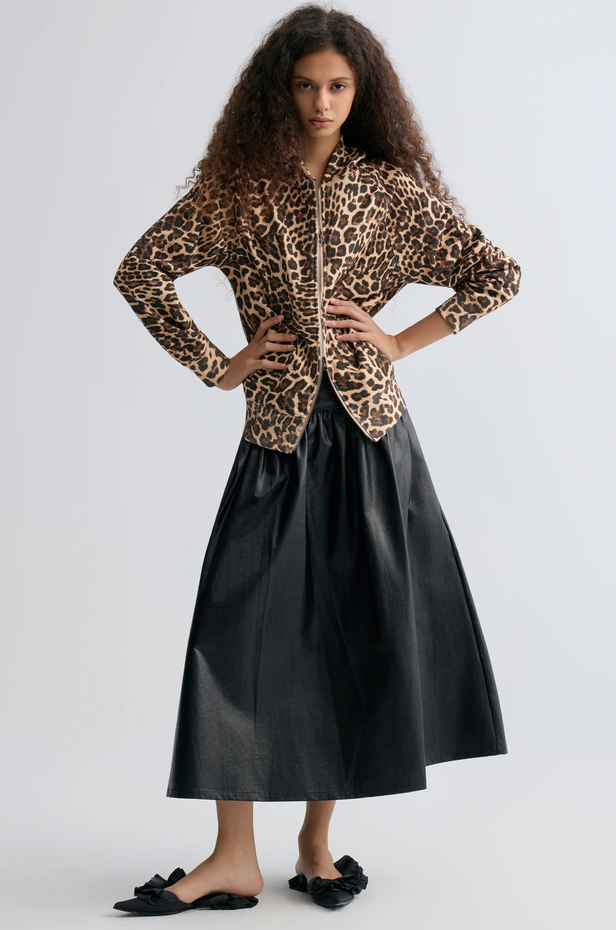 Leopard-print Zipper Hoodie - Image 6
