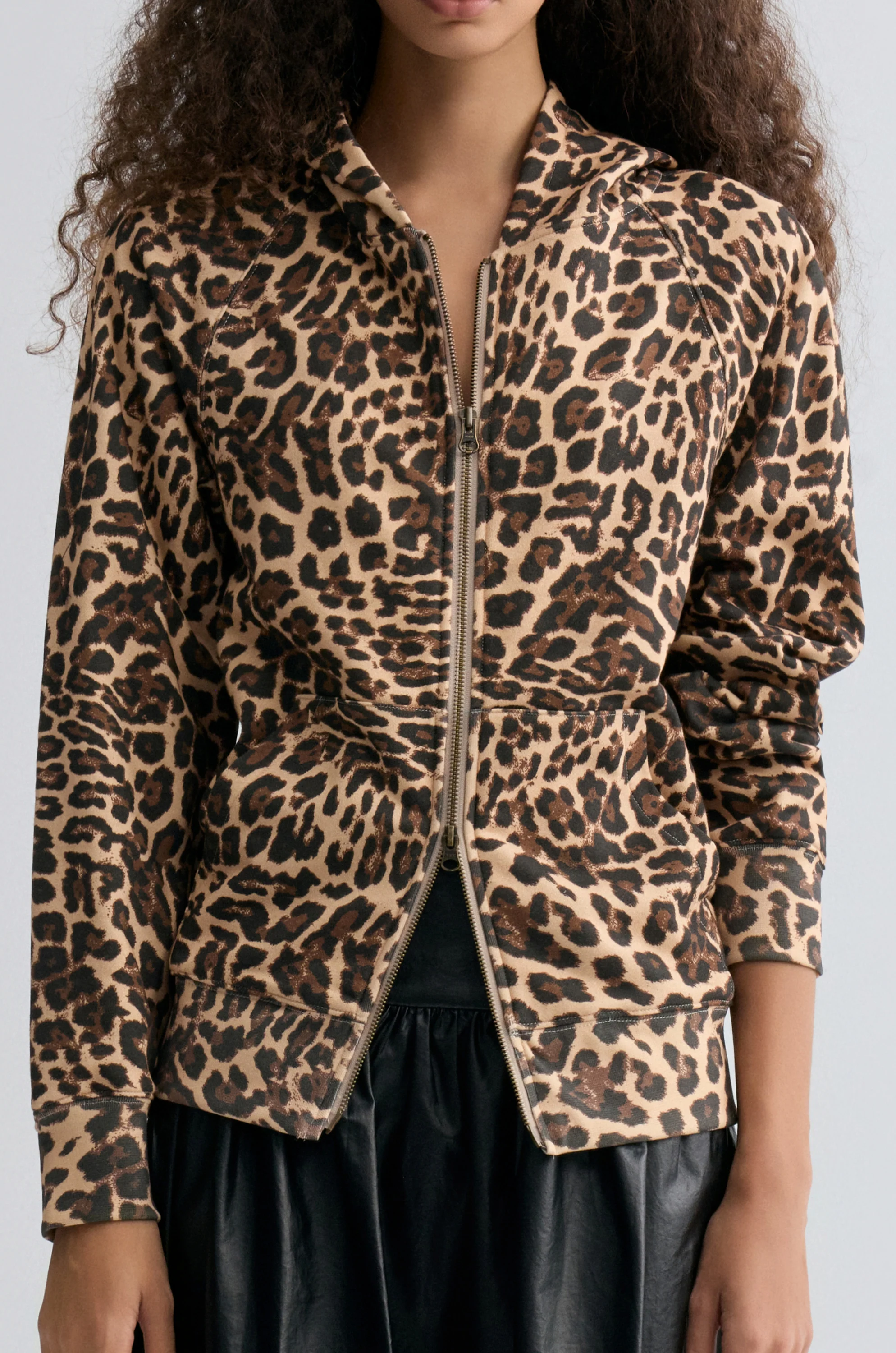 Leopard-print Zipper Hoodie - Image 9