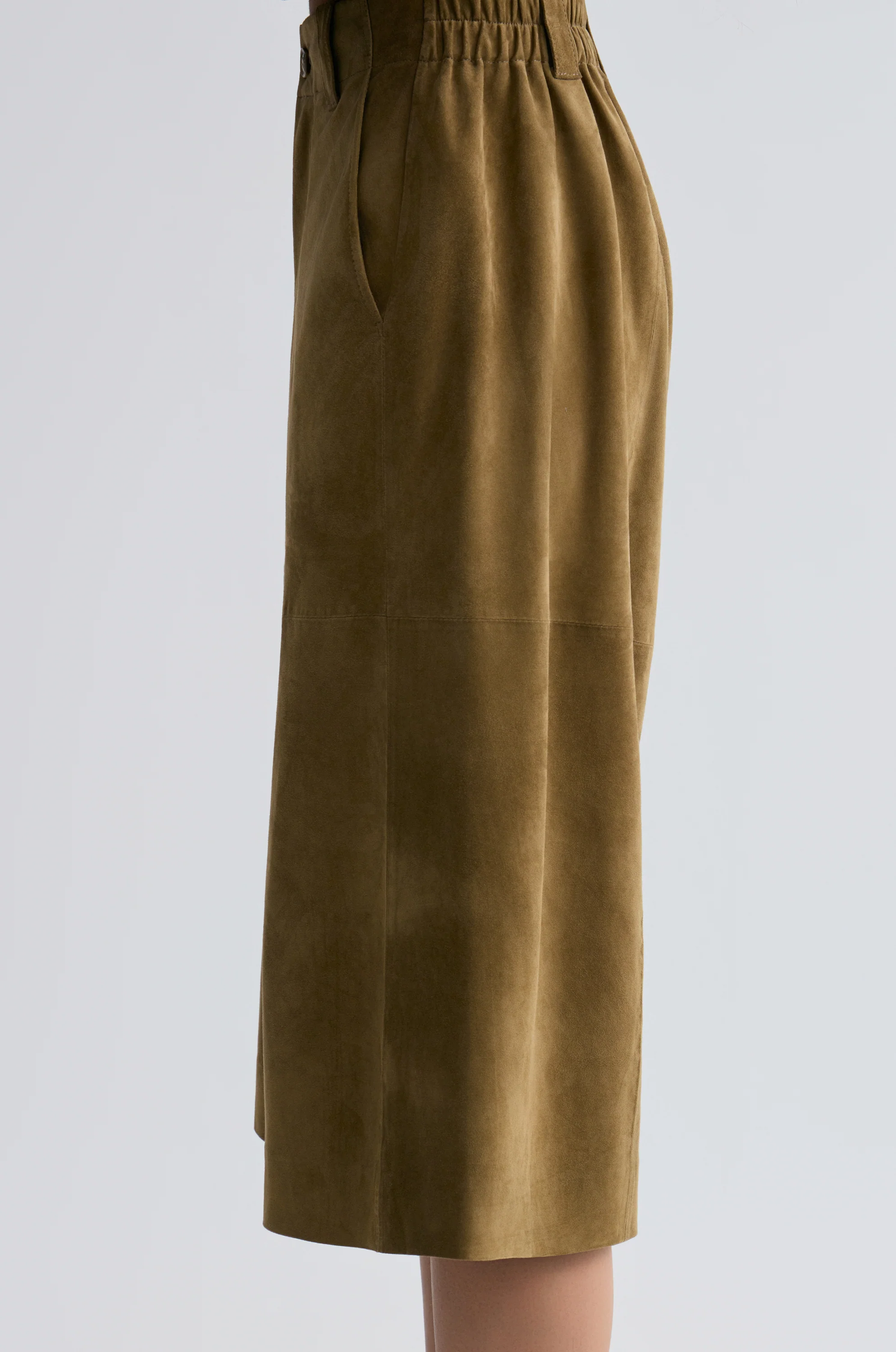 Long Suede Bermuda Shorts - Image 4