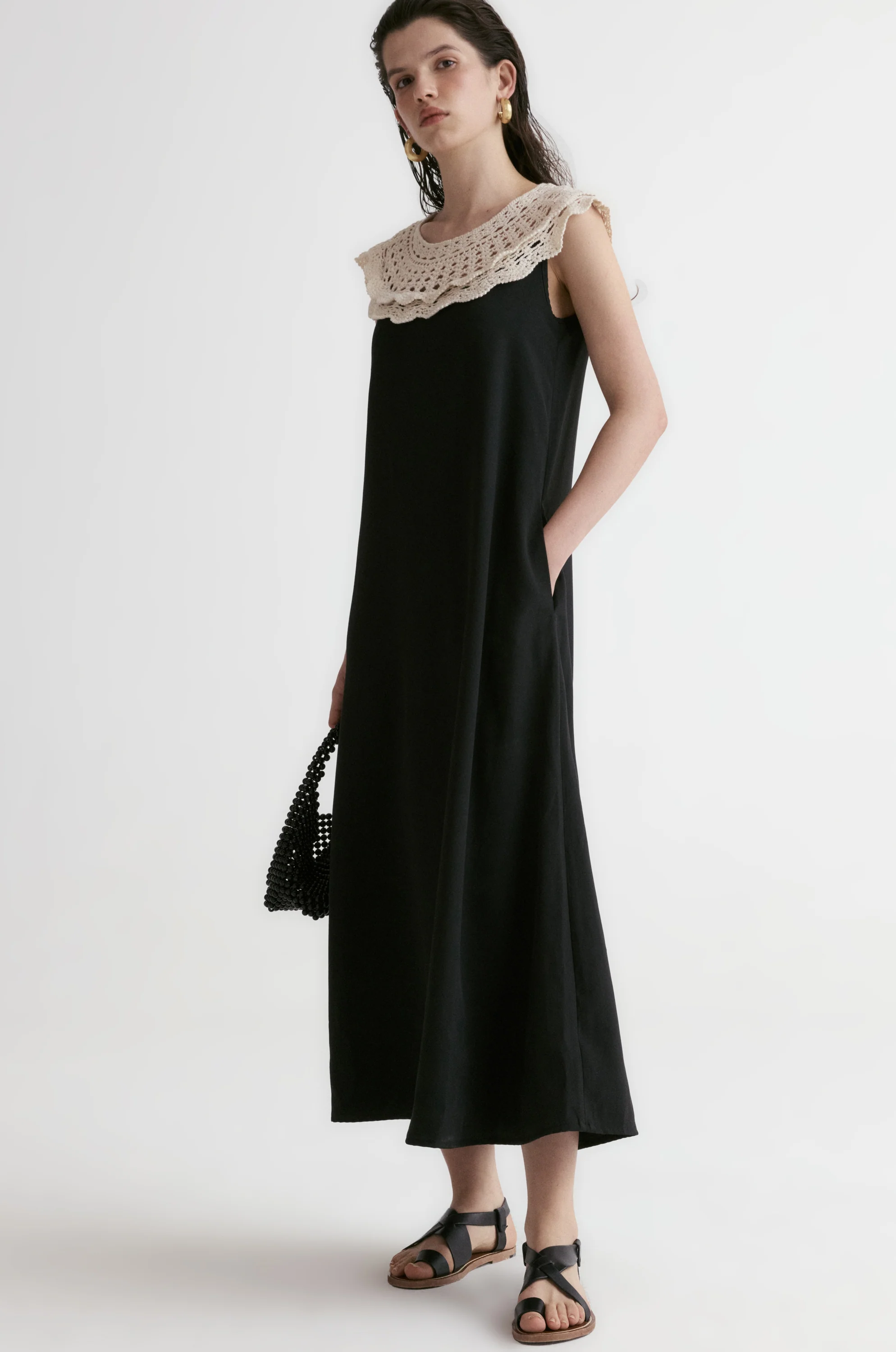Majorelle Hand-Crochet Collar Dress - Image 4