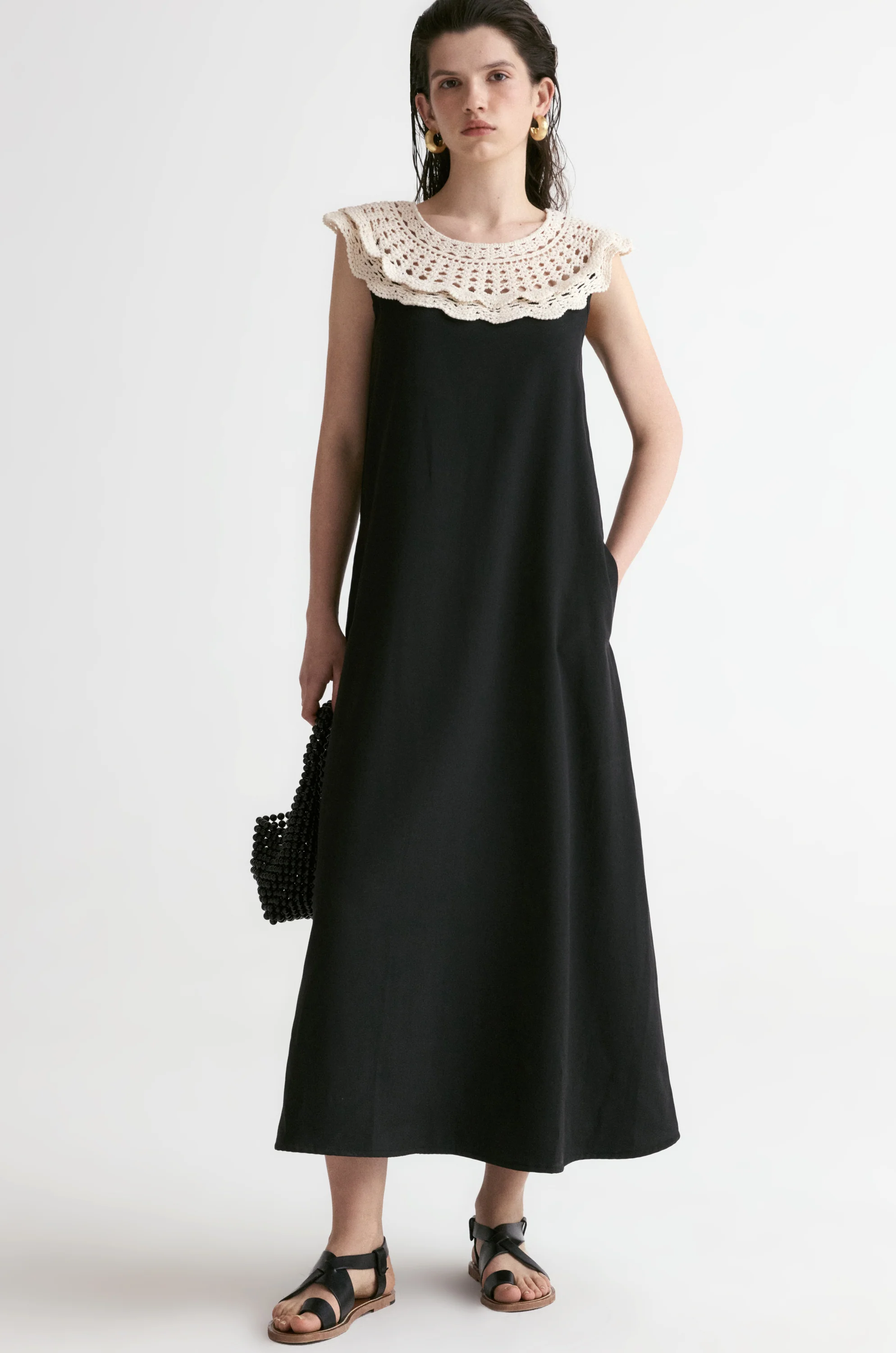 Majorelle Hand-Crochet Collar Dress - Image 5