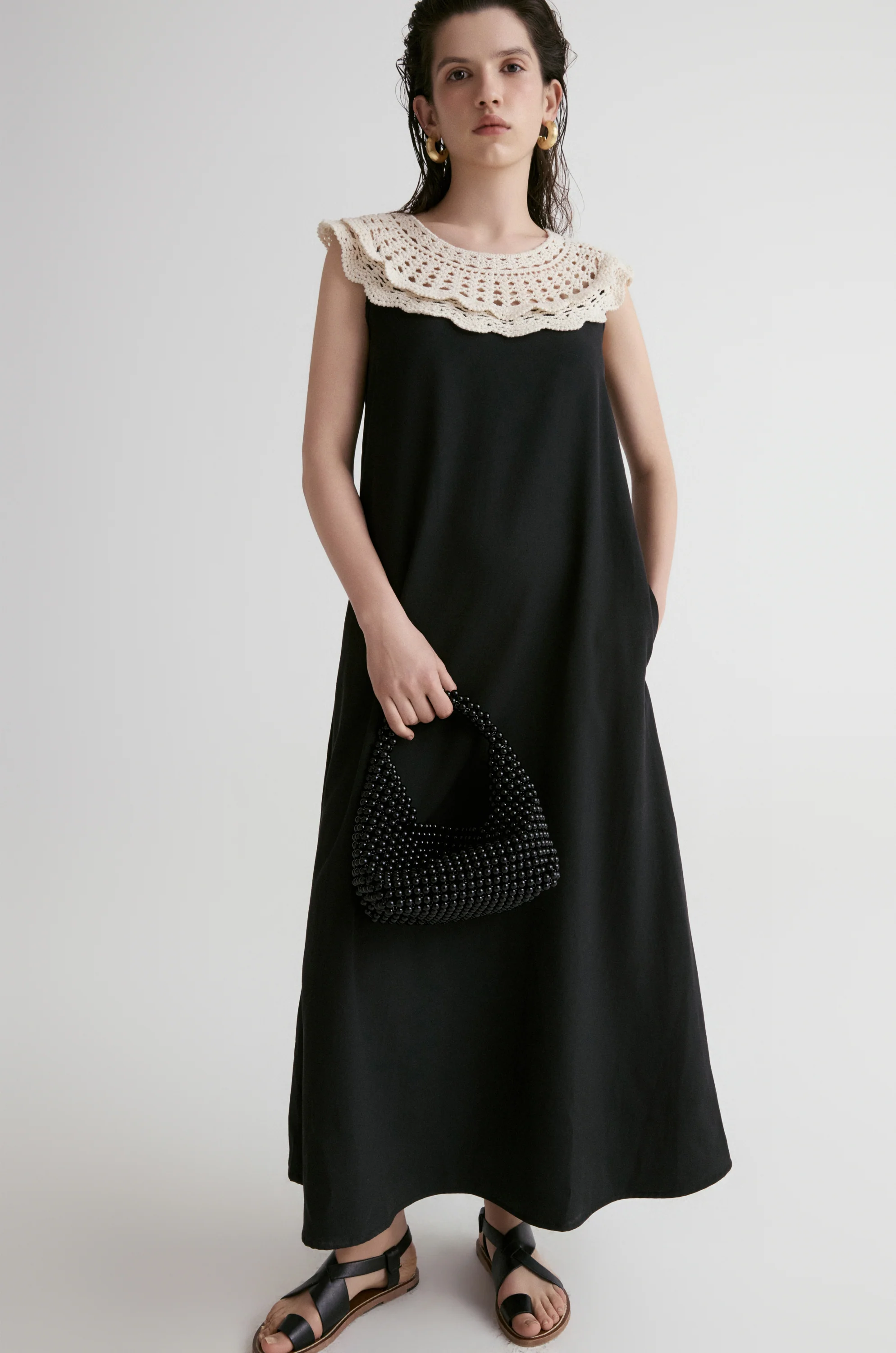 Majorelle Hand-Crochet Collar Dress - Image 7