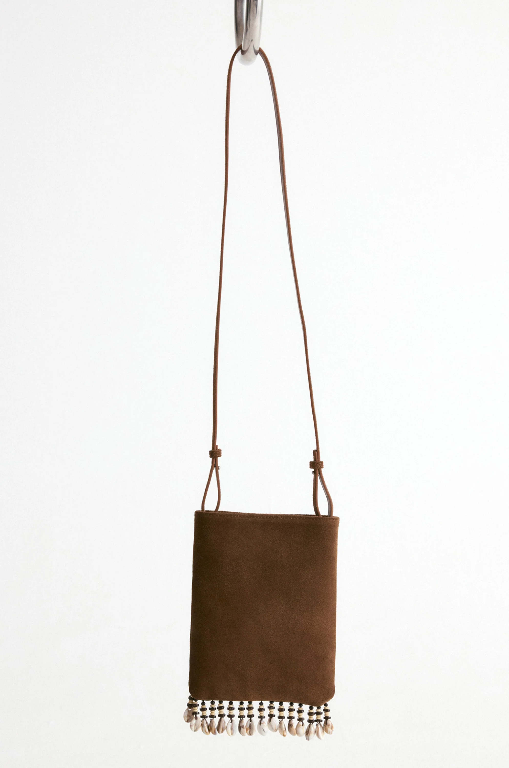 Majorelle Shell Suede Mini Bag-Camel Brown - Image 6