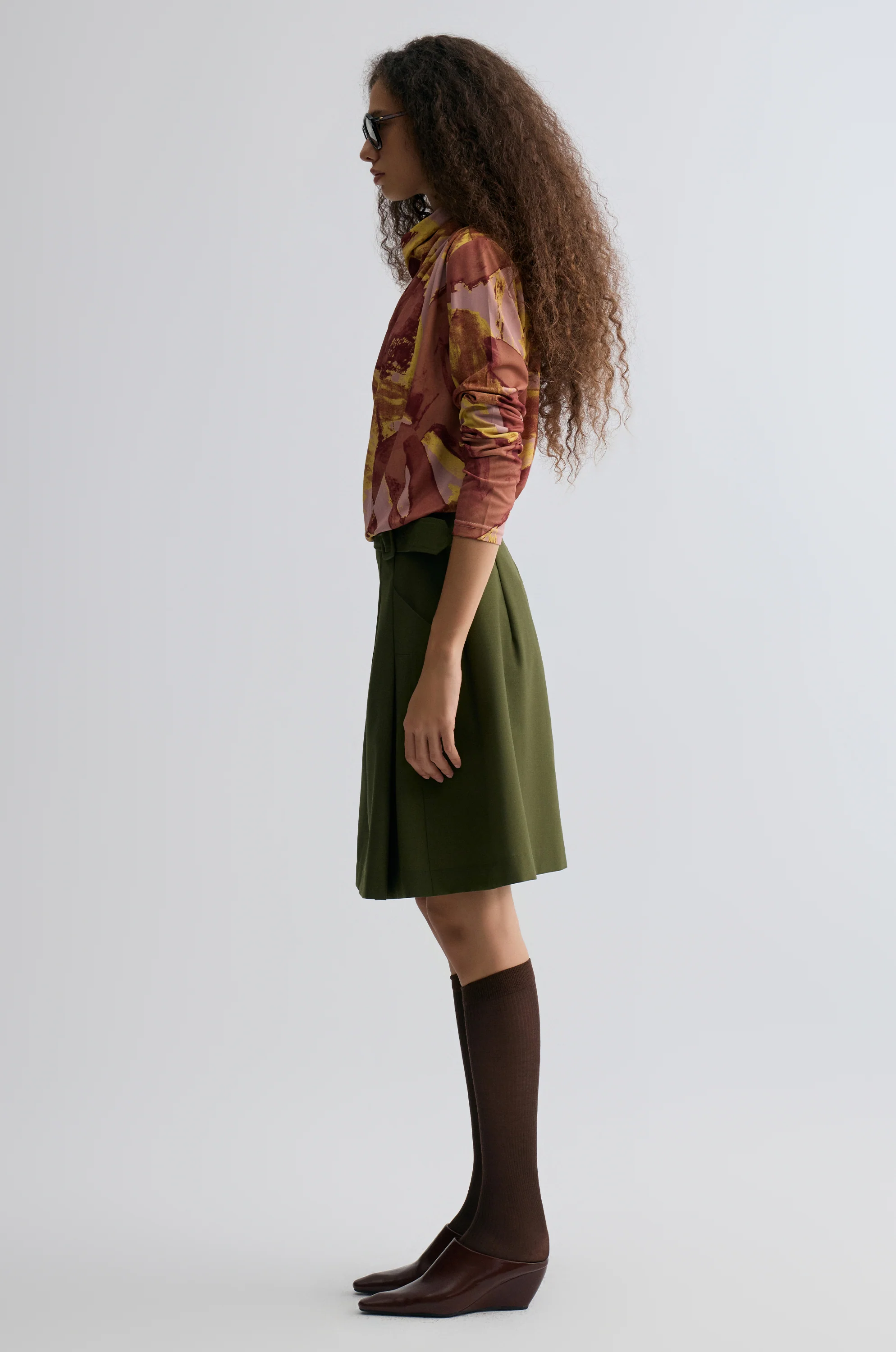 Marlene Belted Gabardine Skirt - Image 4