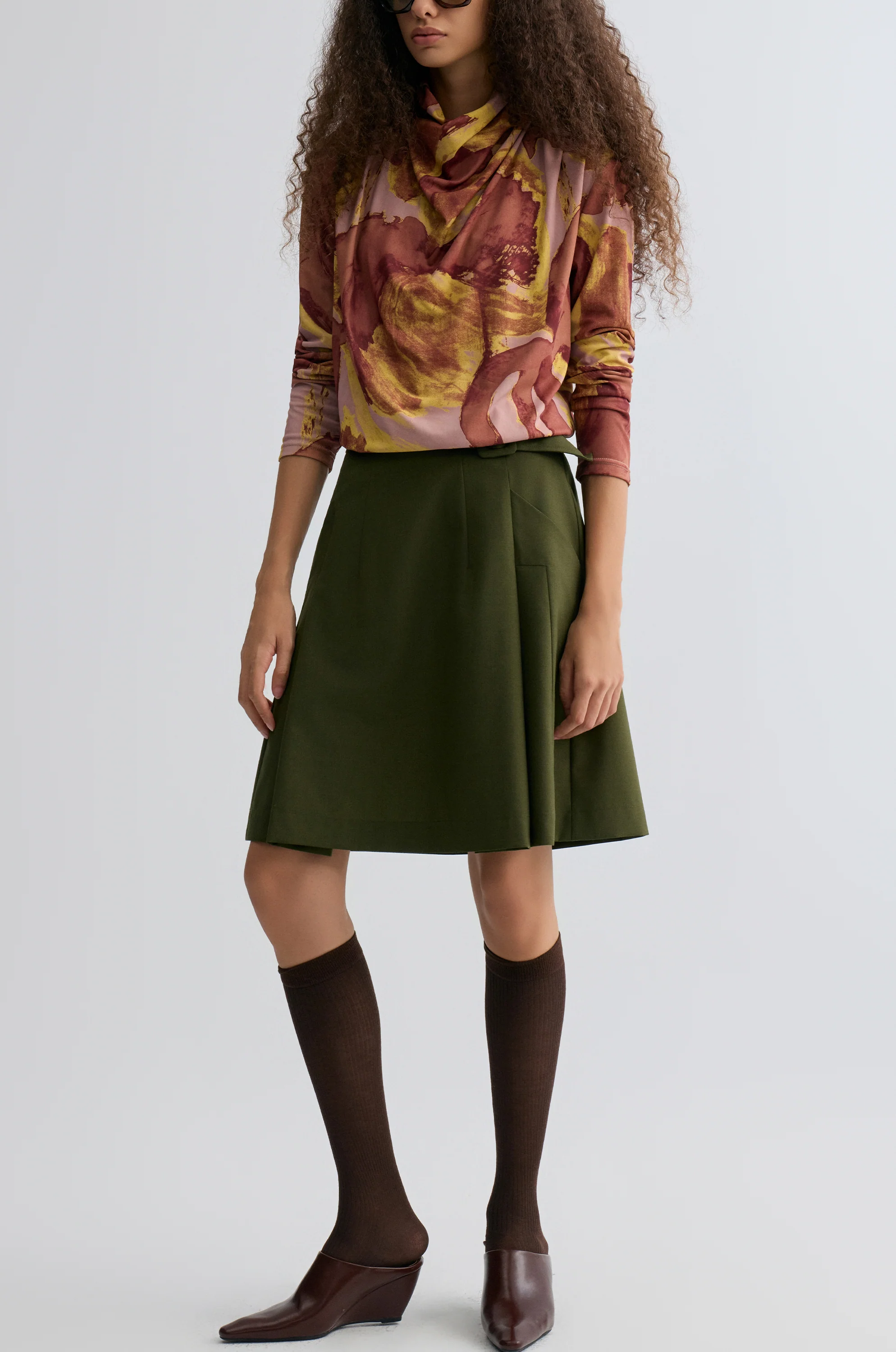Marlene Belted Gabardine Skirt - Image 5