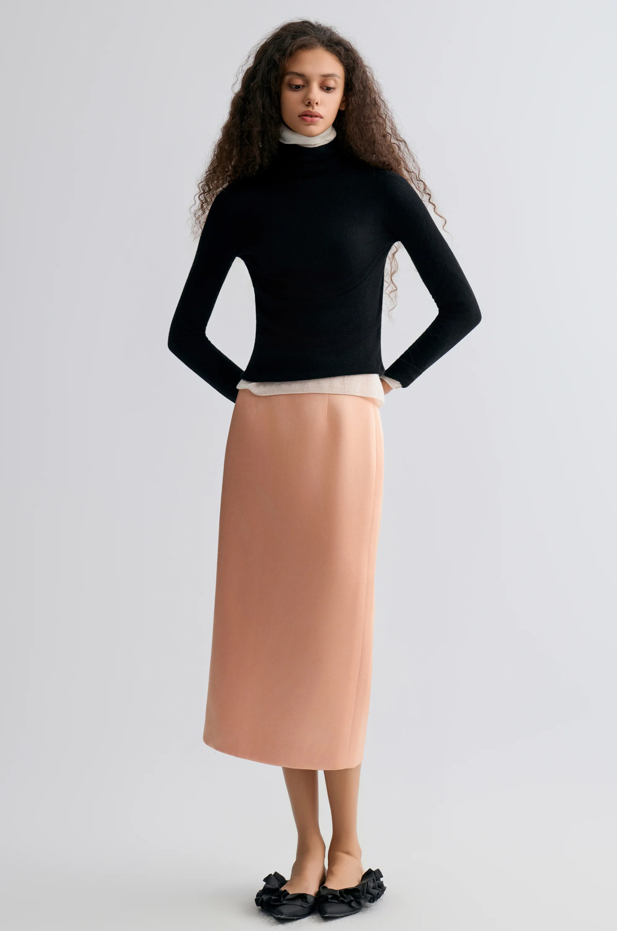 Nimbus Satin Skirt Blush - Image 5