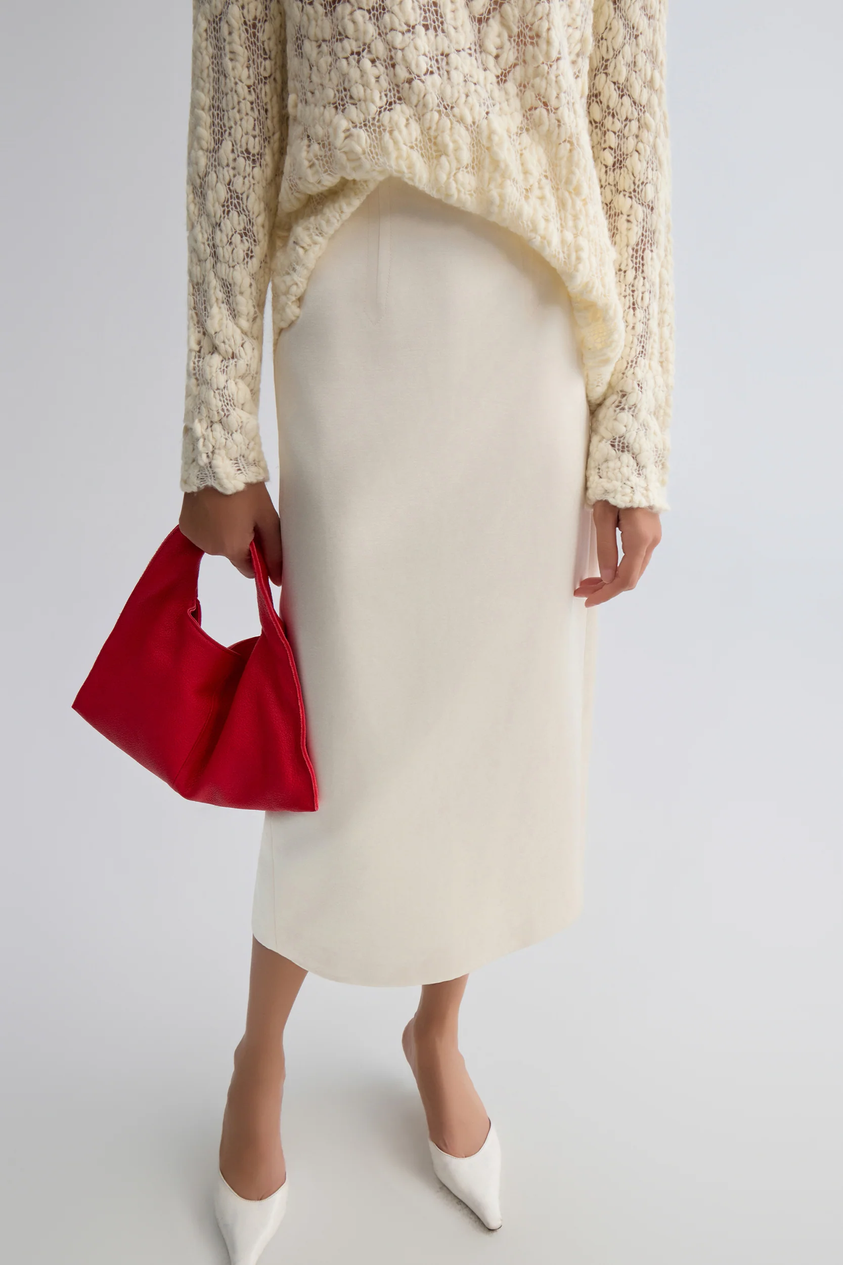 Nimbus Satin Skirt Pearl - Image 2