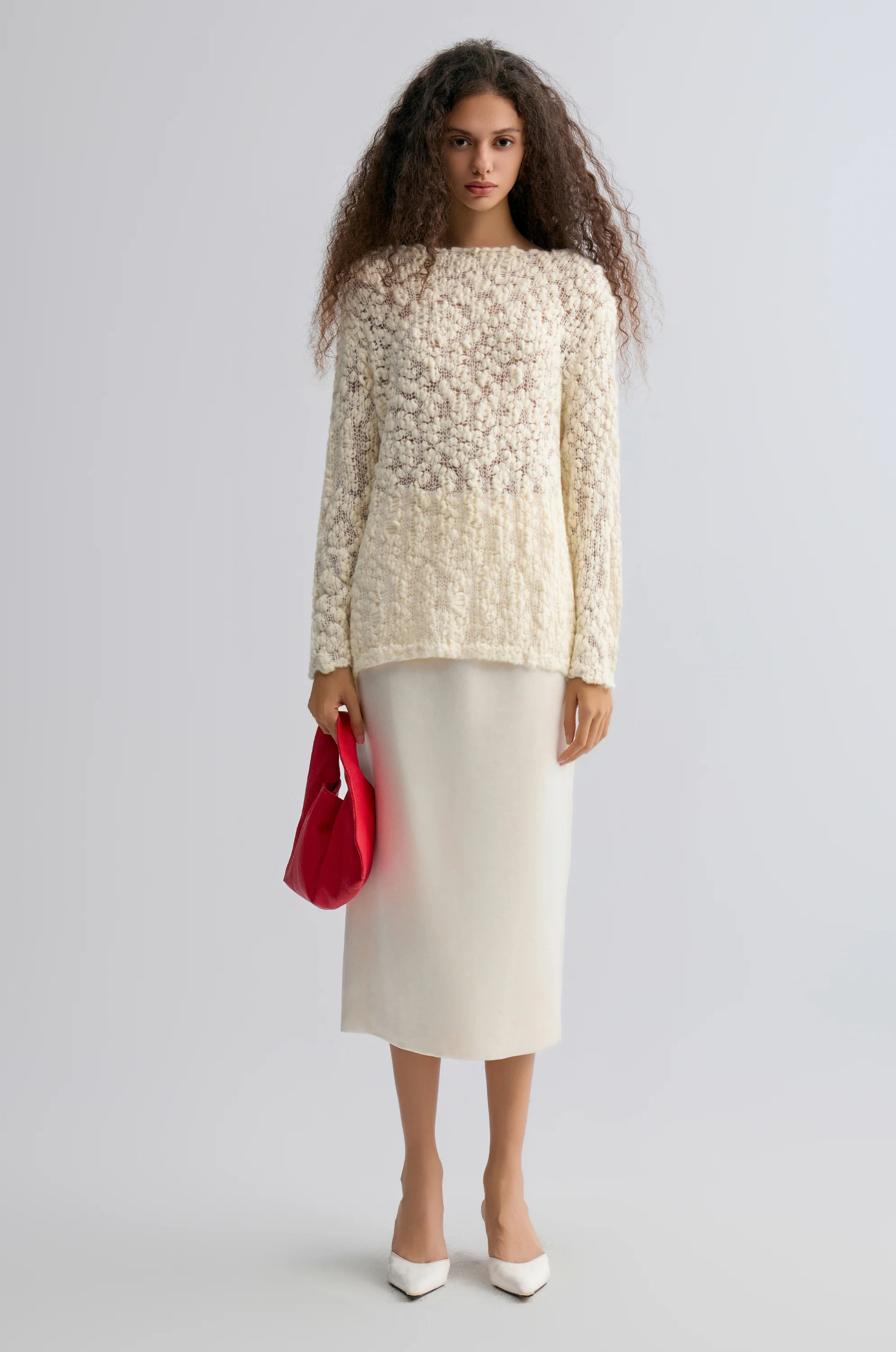 Nimbus Satin Skirt Pearl - Image 3