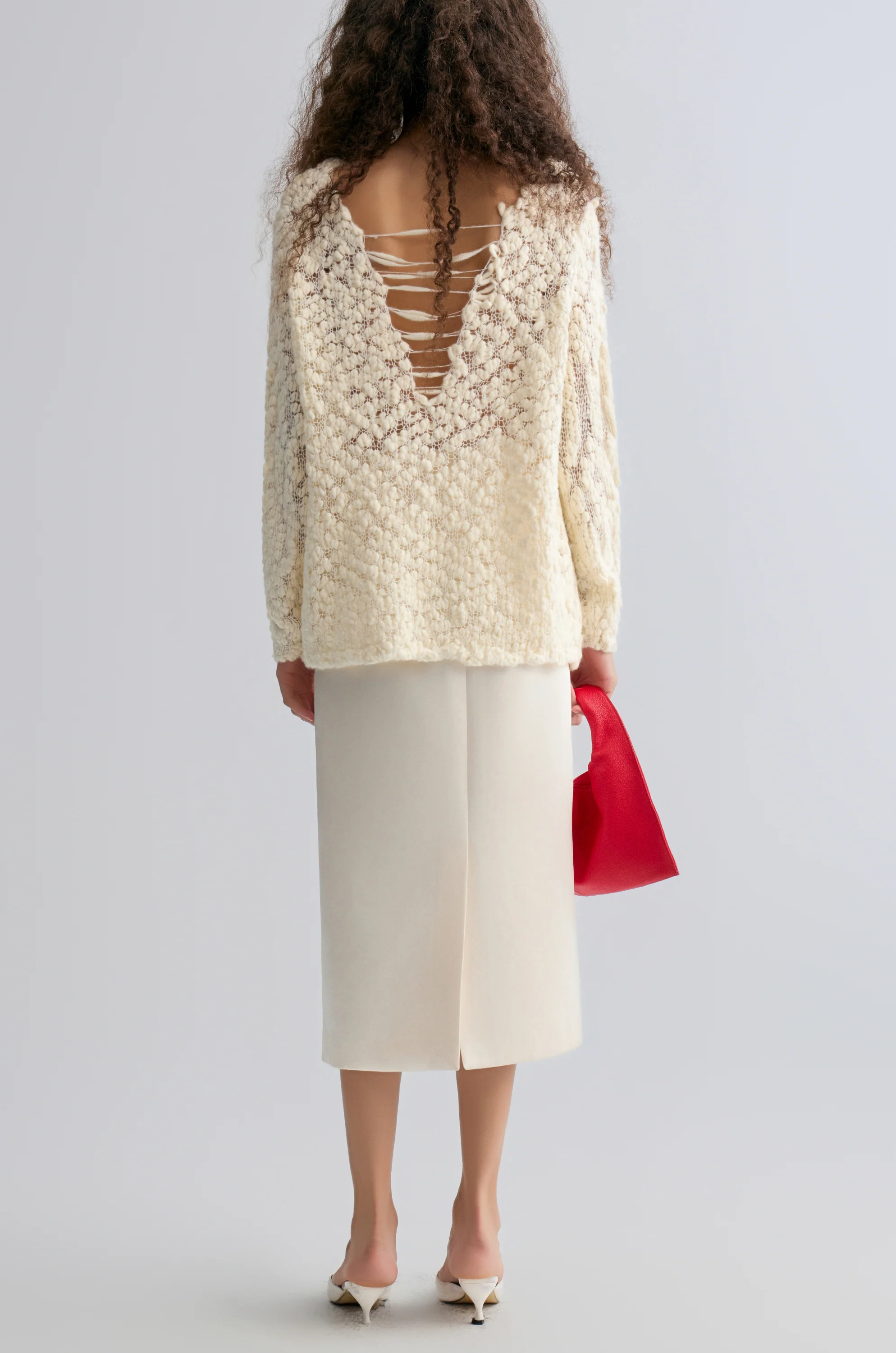 Nimbus Satin Skirt Pearl - Image 5