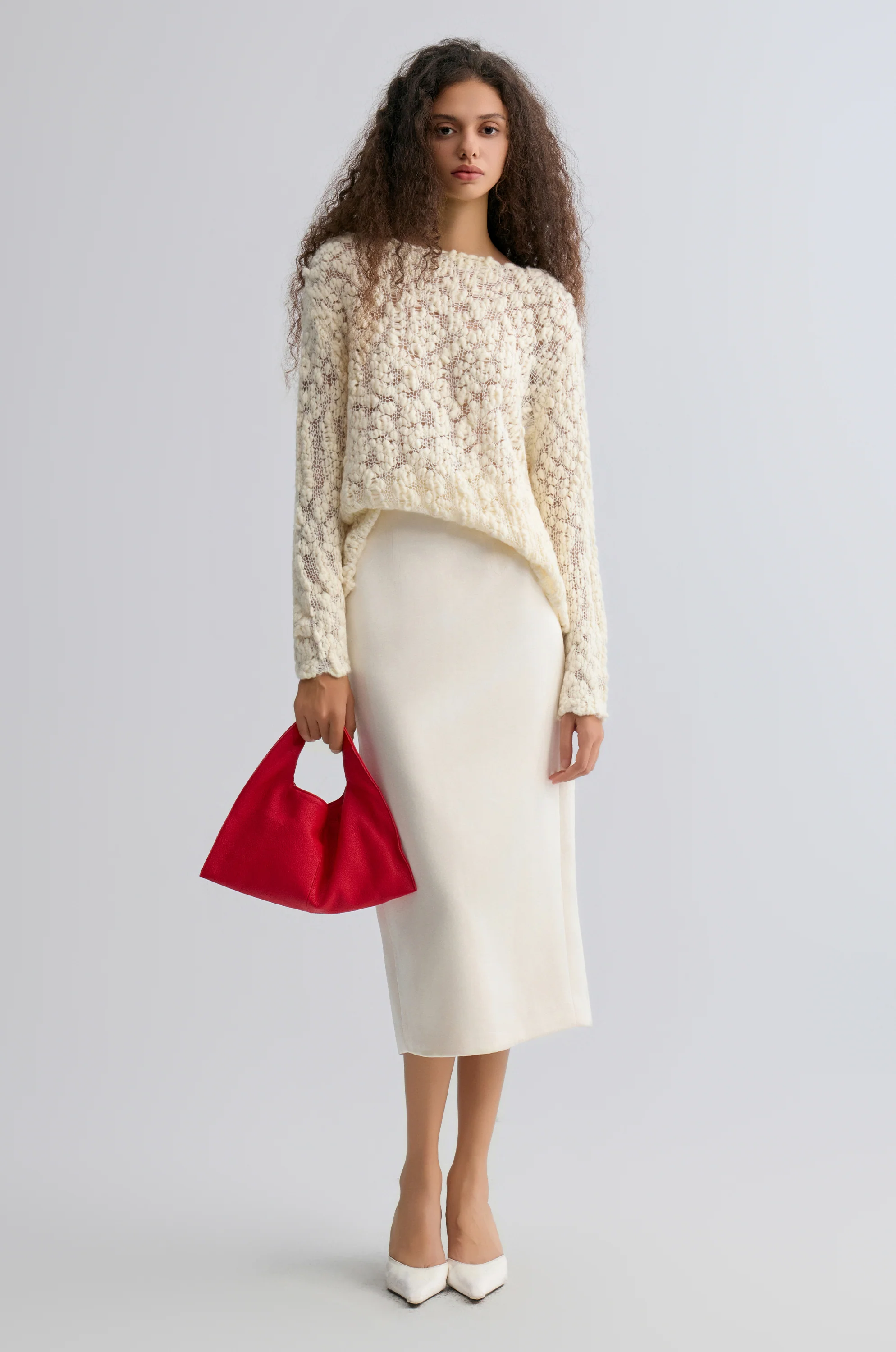 Nimbus Satin Skirt Pearl - Image 6