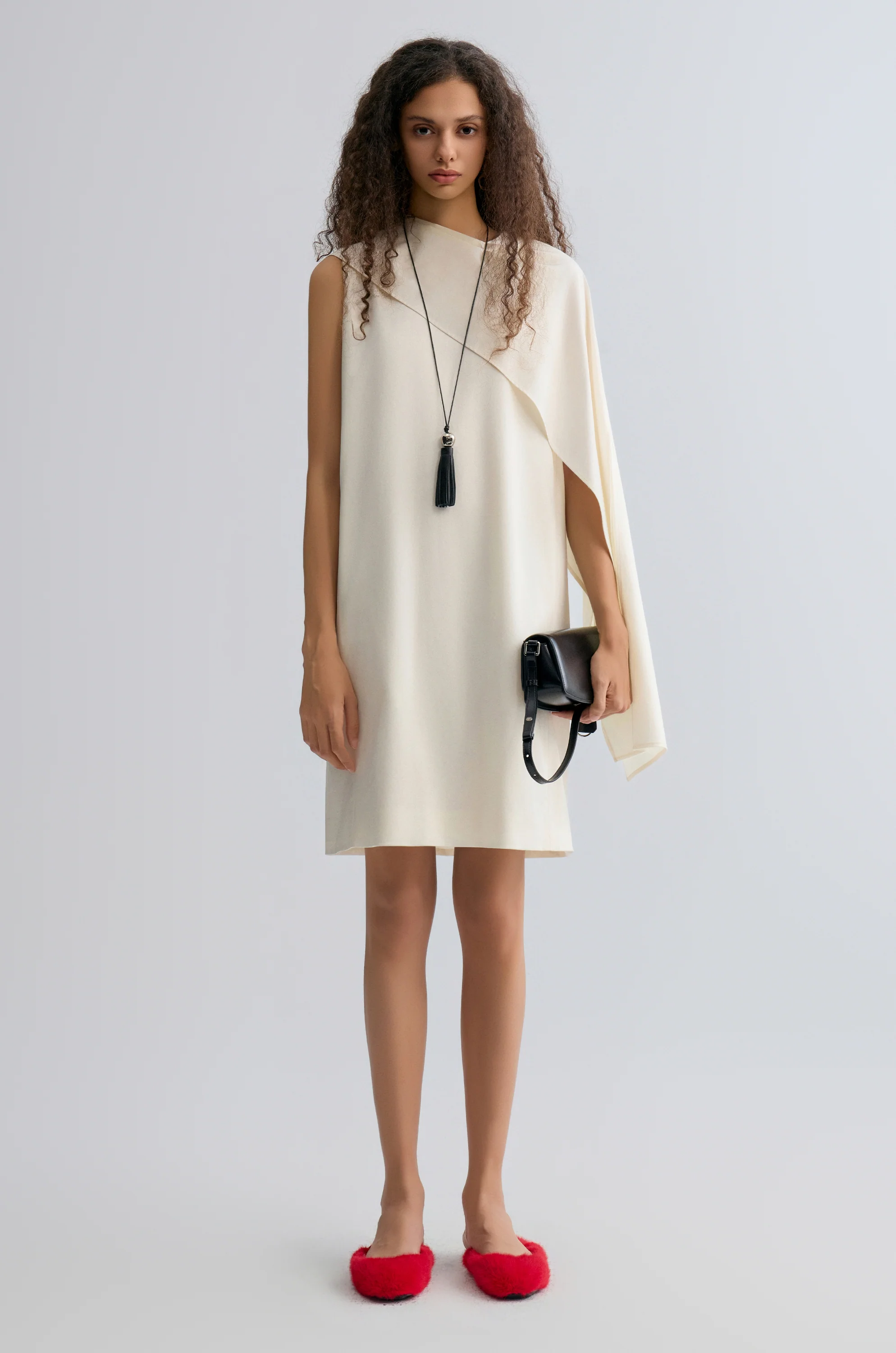 Opera Cape Dress Ivory - Image 3