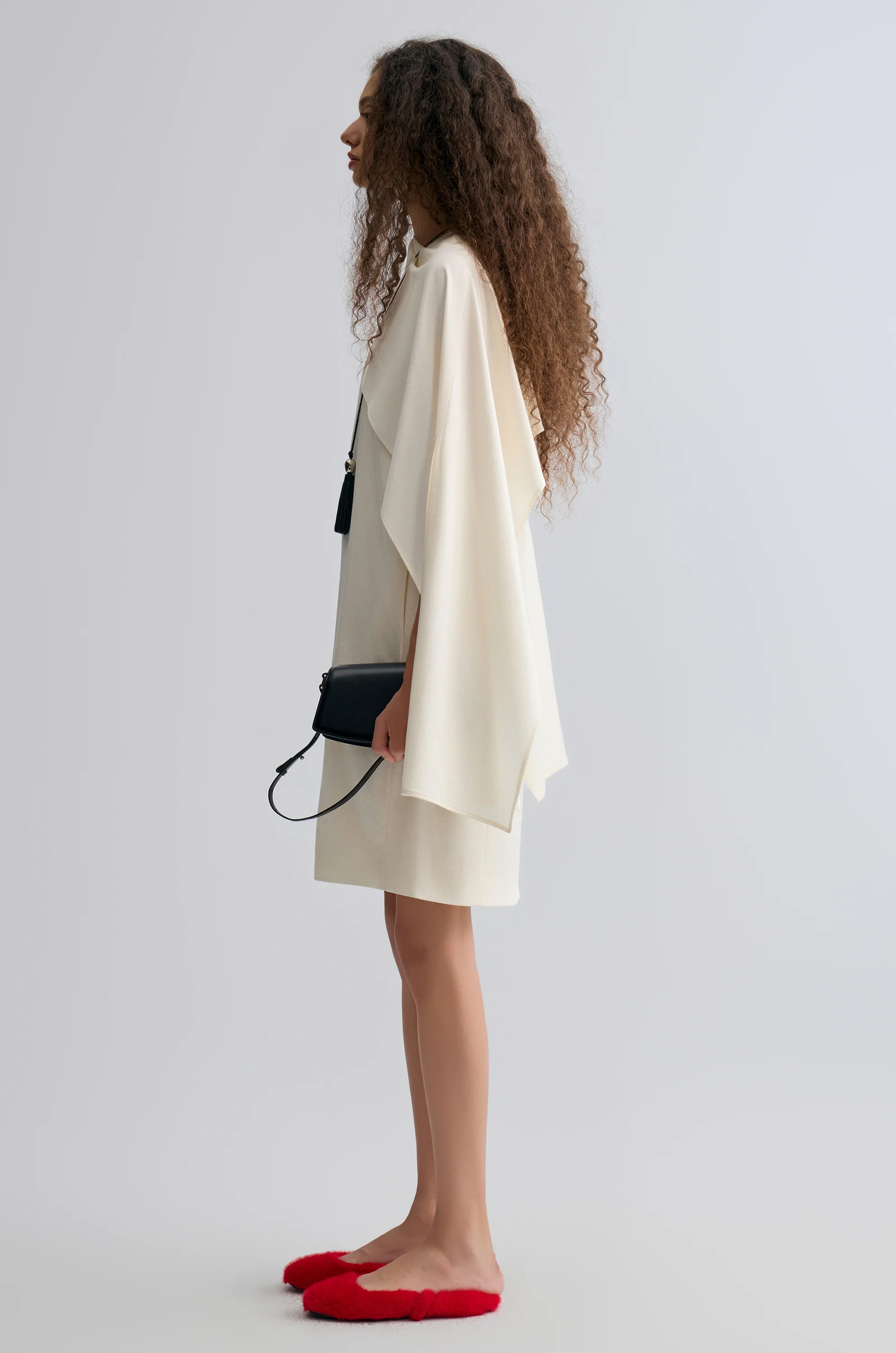 Opera Cape Dress Ivory - Image 4