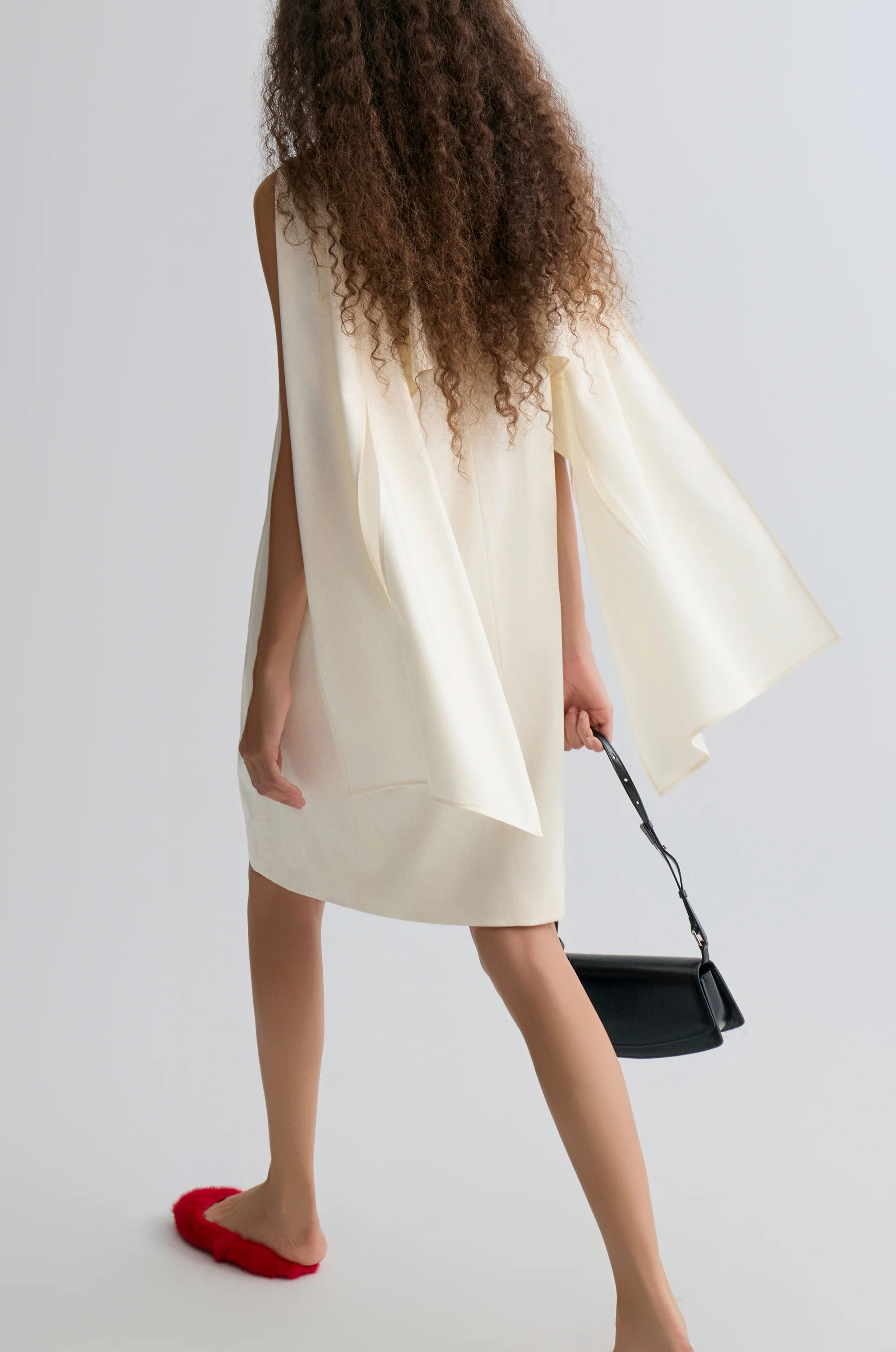 Opera Cape Dress Ivory - Image 9