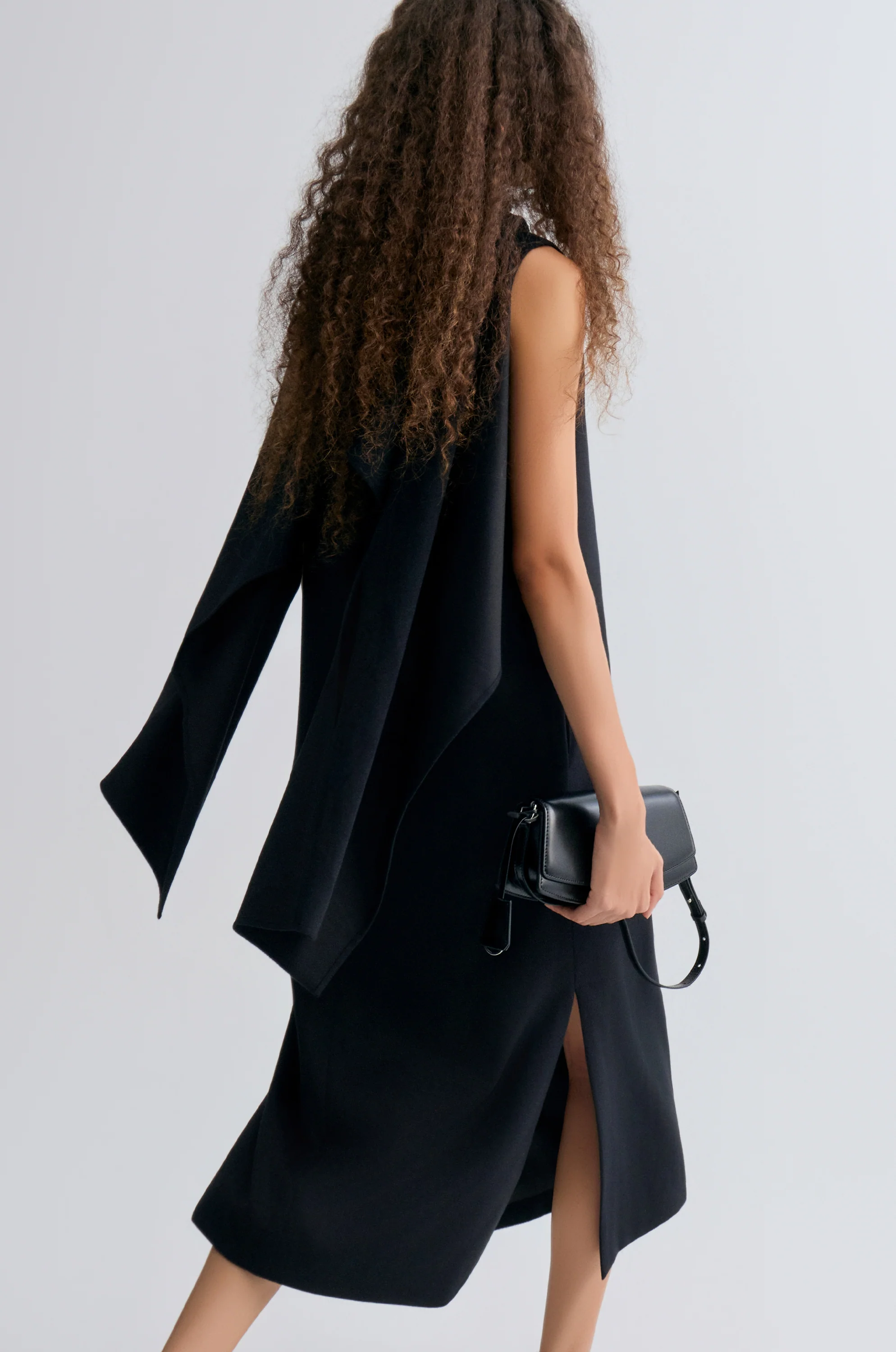 Opera Cape Maxi Dress Black - Image 11