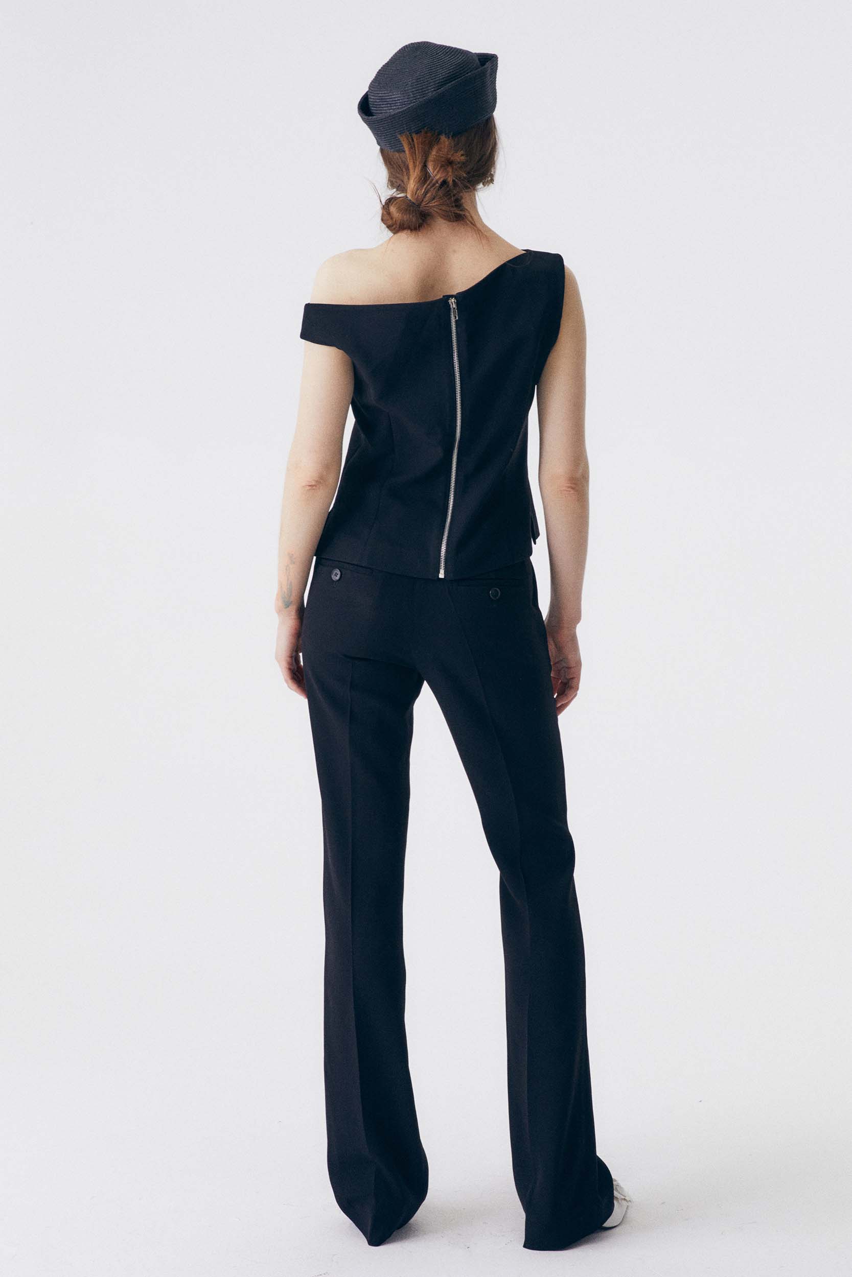 Pheobe Asymmetrical Acetate blend Top - Image 4