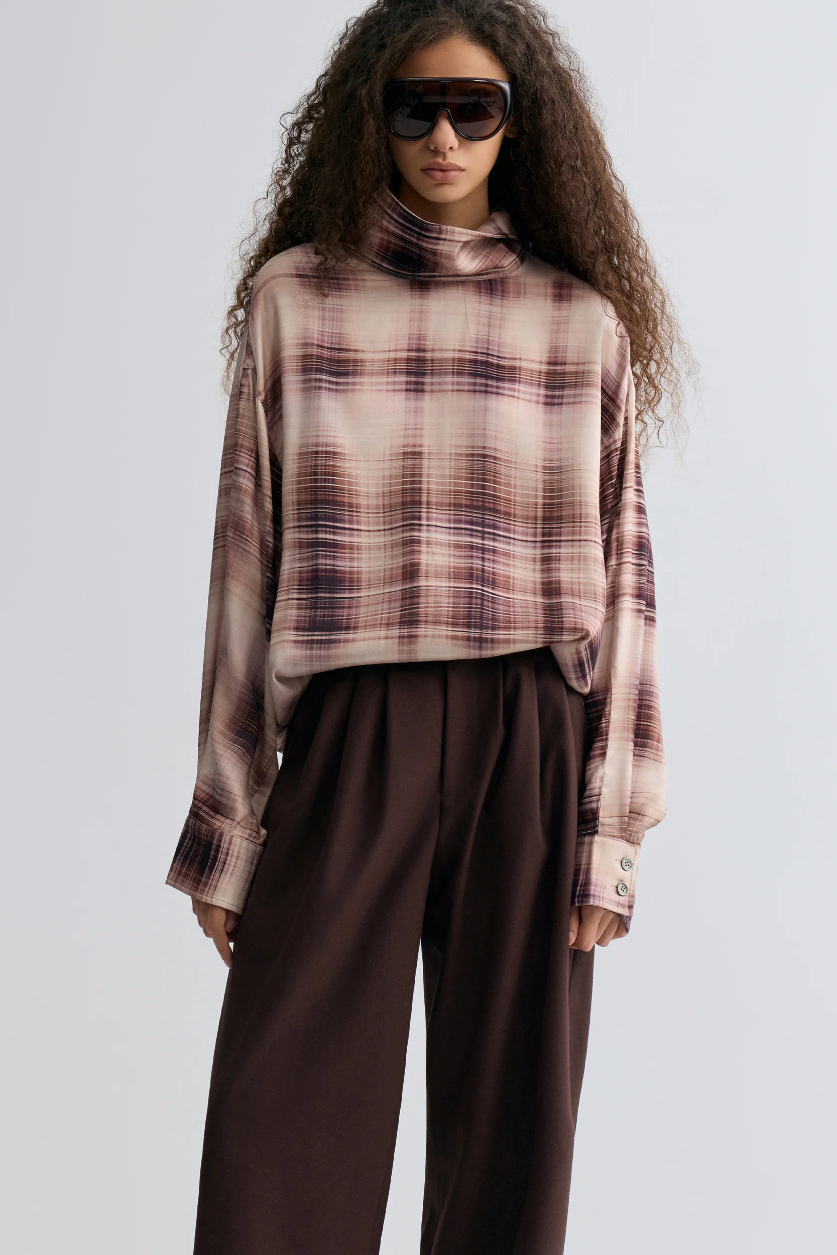 Plaid Printed Blouse