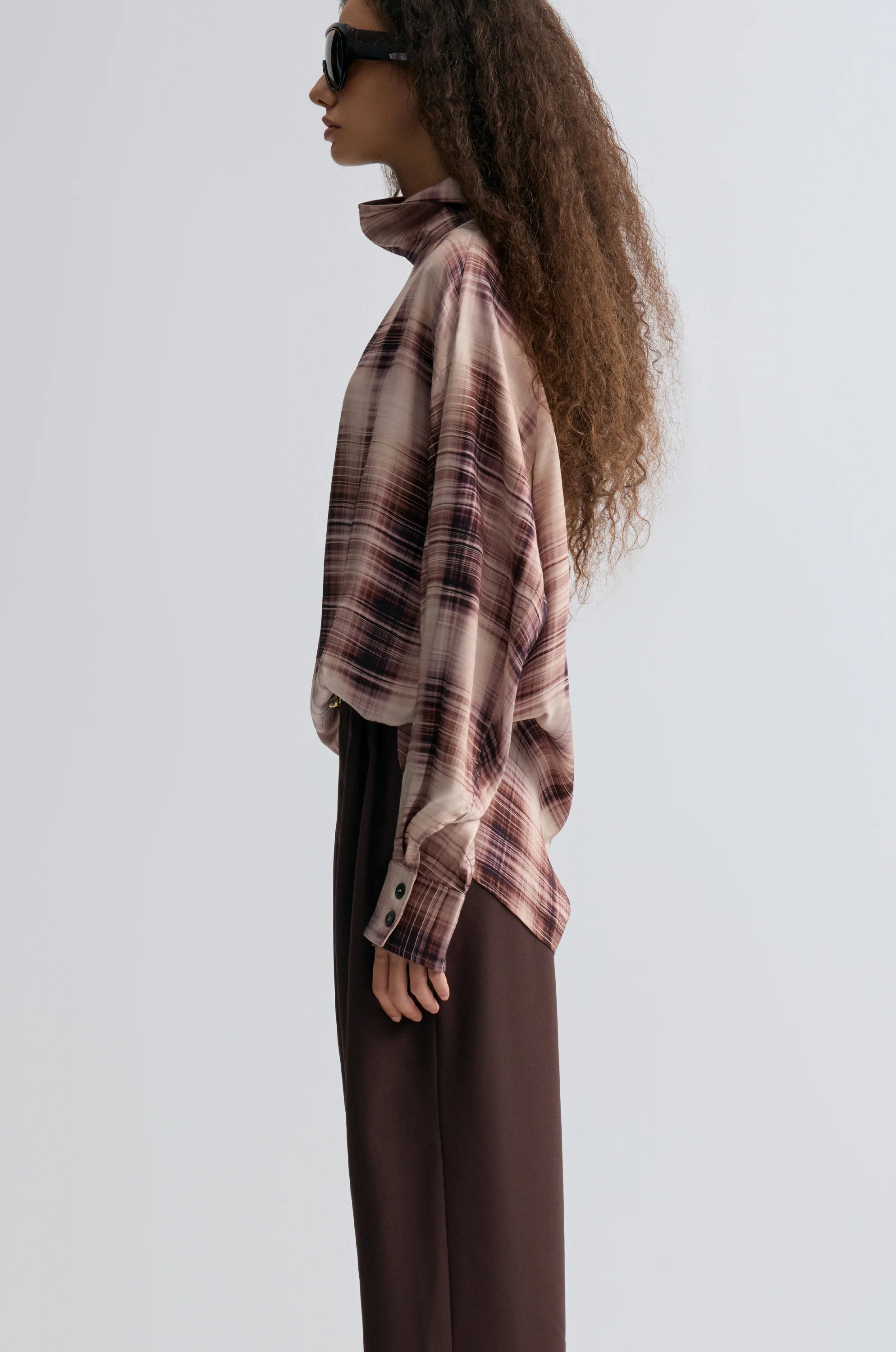 Plaid Printed Blouse - Image 4