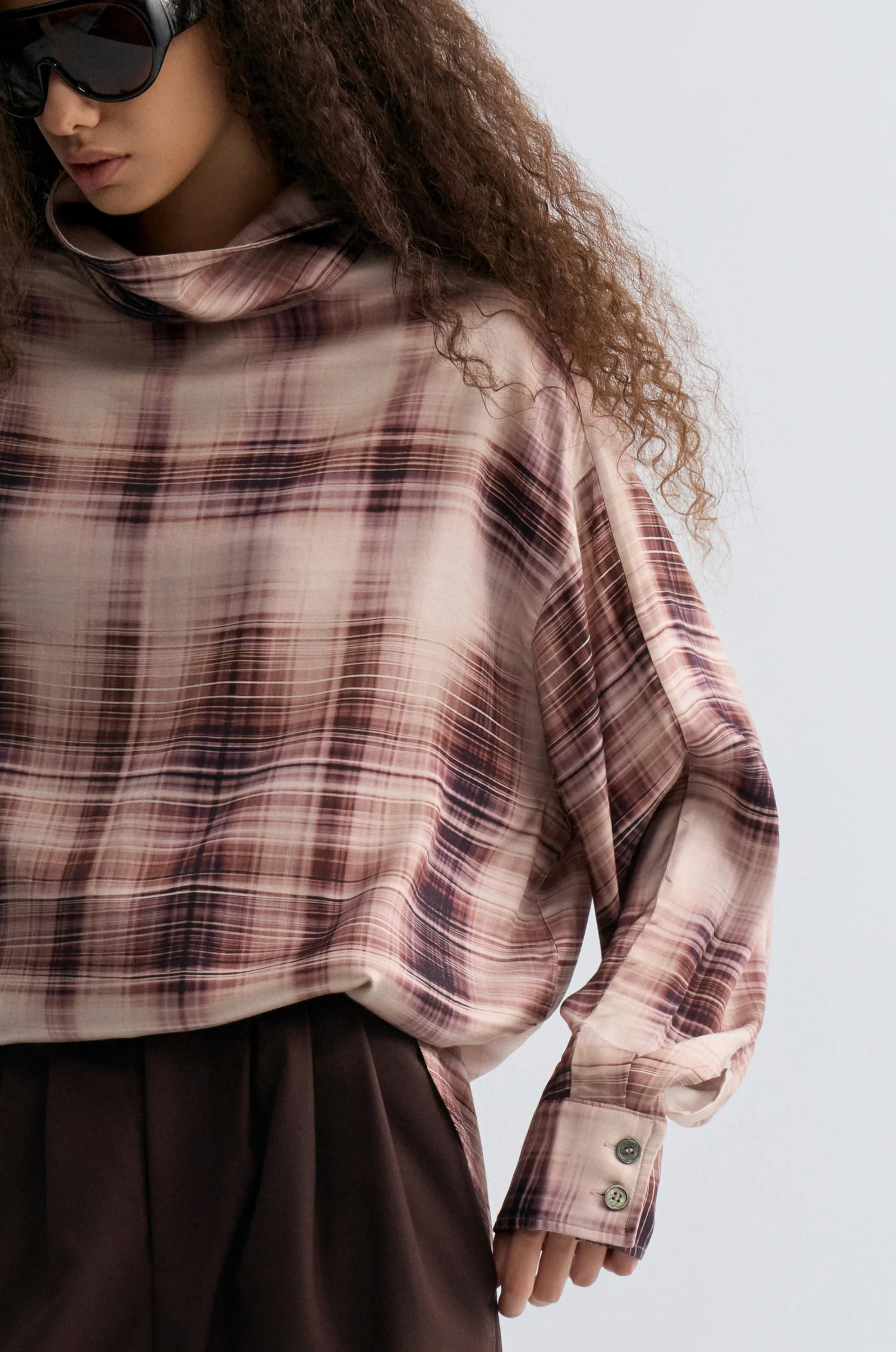 Plaid Printed Blouse - Image 6