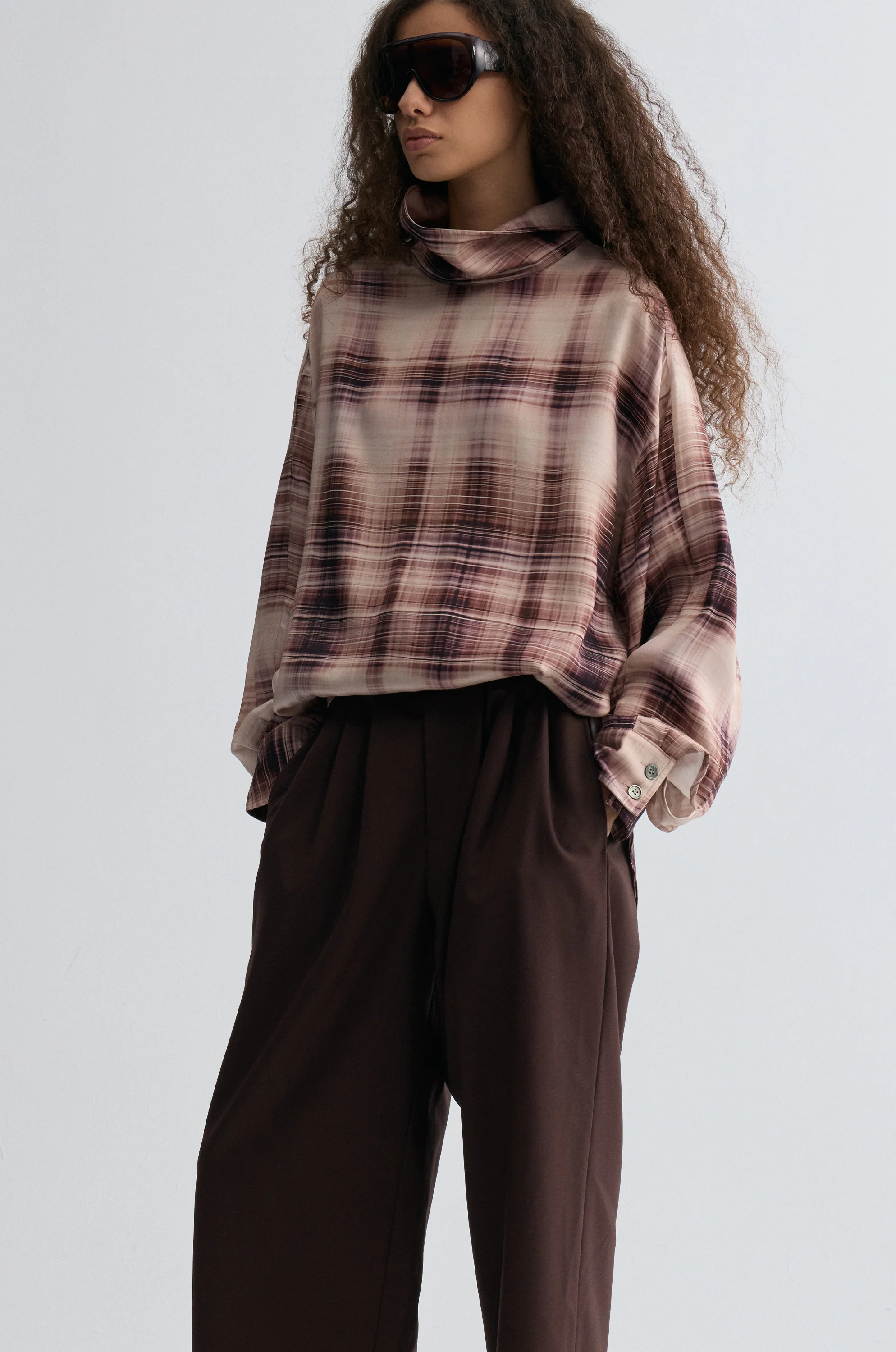 Plaid Printed Blouse - Image 7