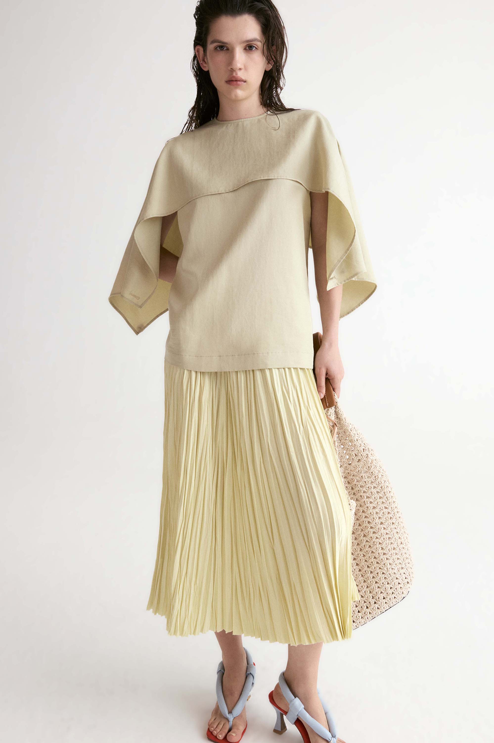 Pleated Midi Skirt - Image 3