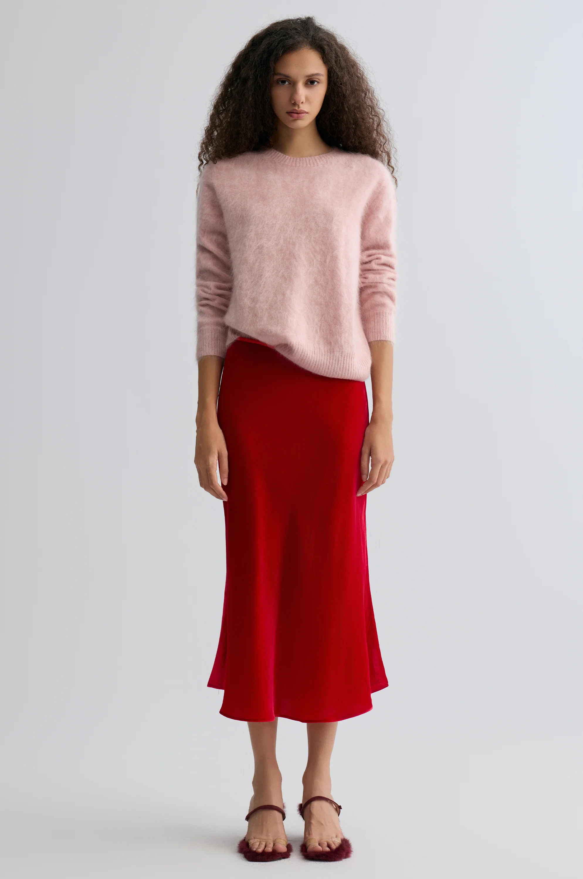 Plush Boxy Brushed Cashmere Sweater Rosa - Image 3