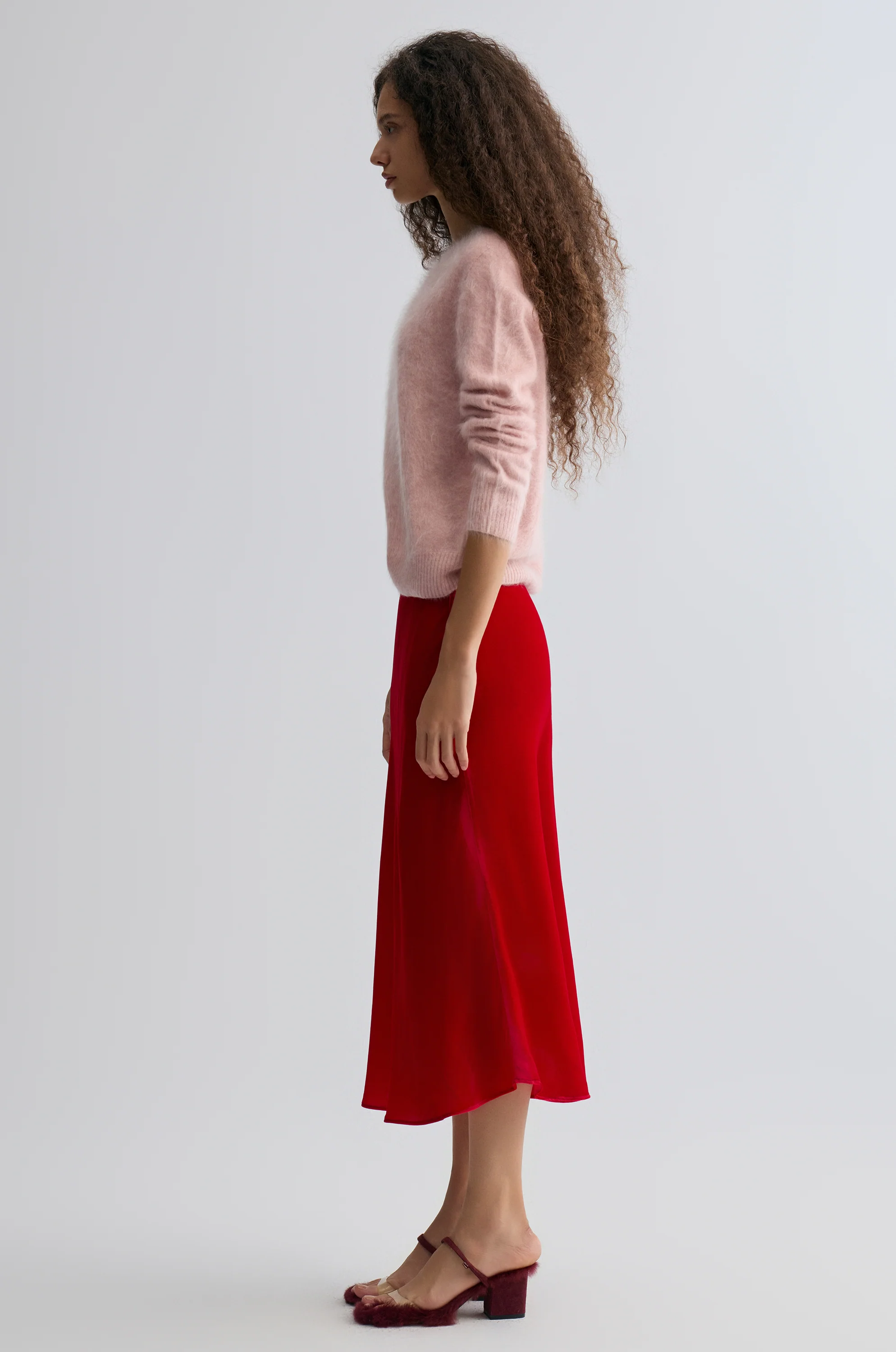 Plush Boxy Brushed Cashmere Sweater Rosa - Image 4