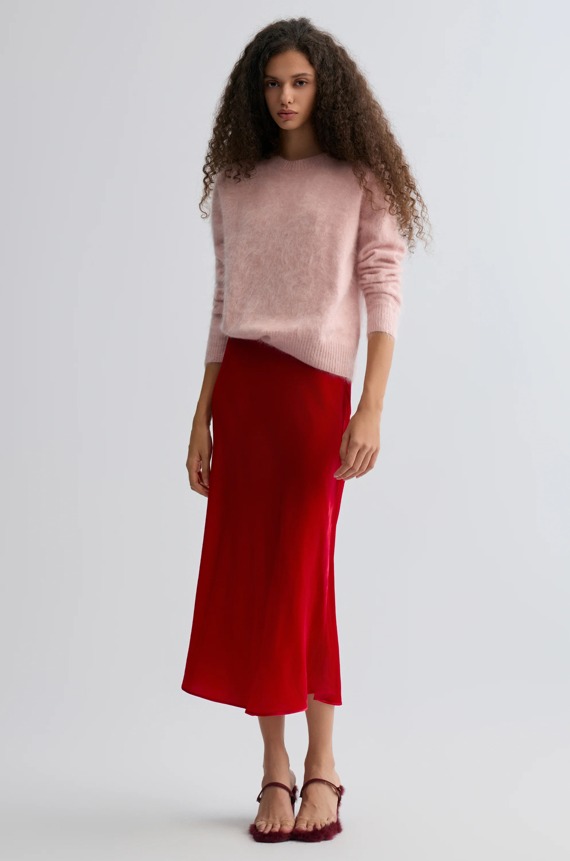 Plush Boxy Brushed Cashmere Sweater Rosa - Image 6