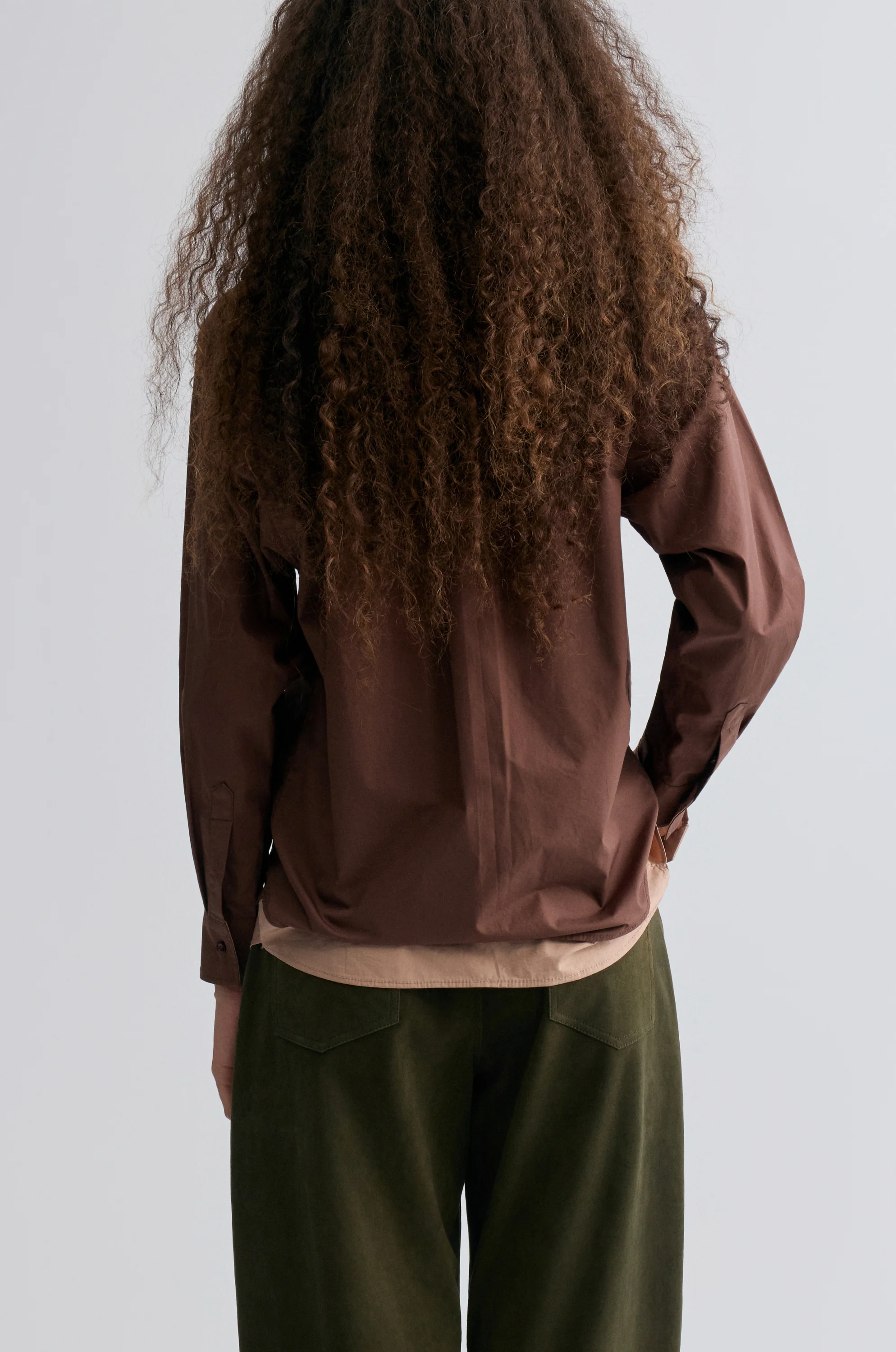 Relaxed Double-layer Shirt Rum - Image 4