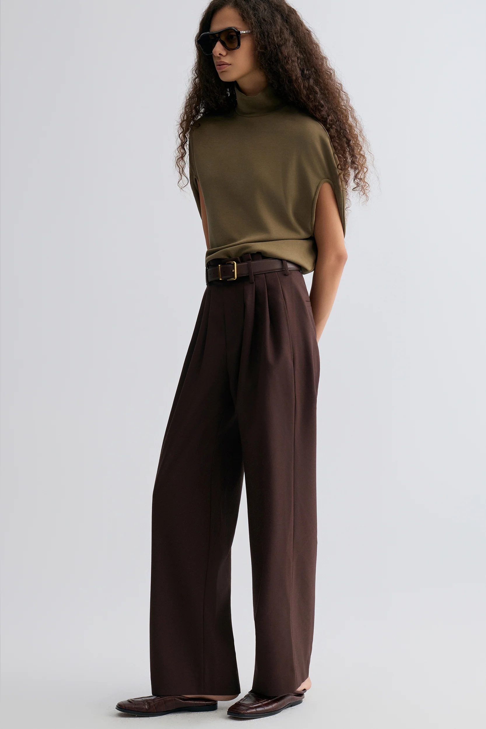 Relaxed Gabardine Trousers Almandine - Image 2