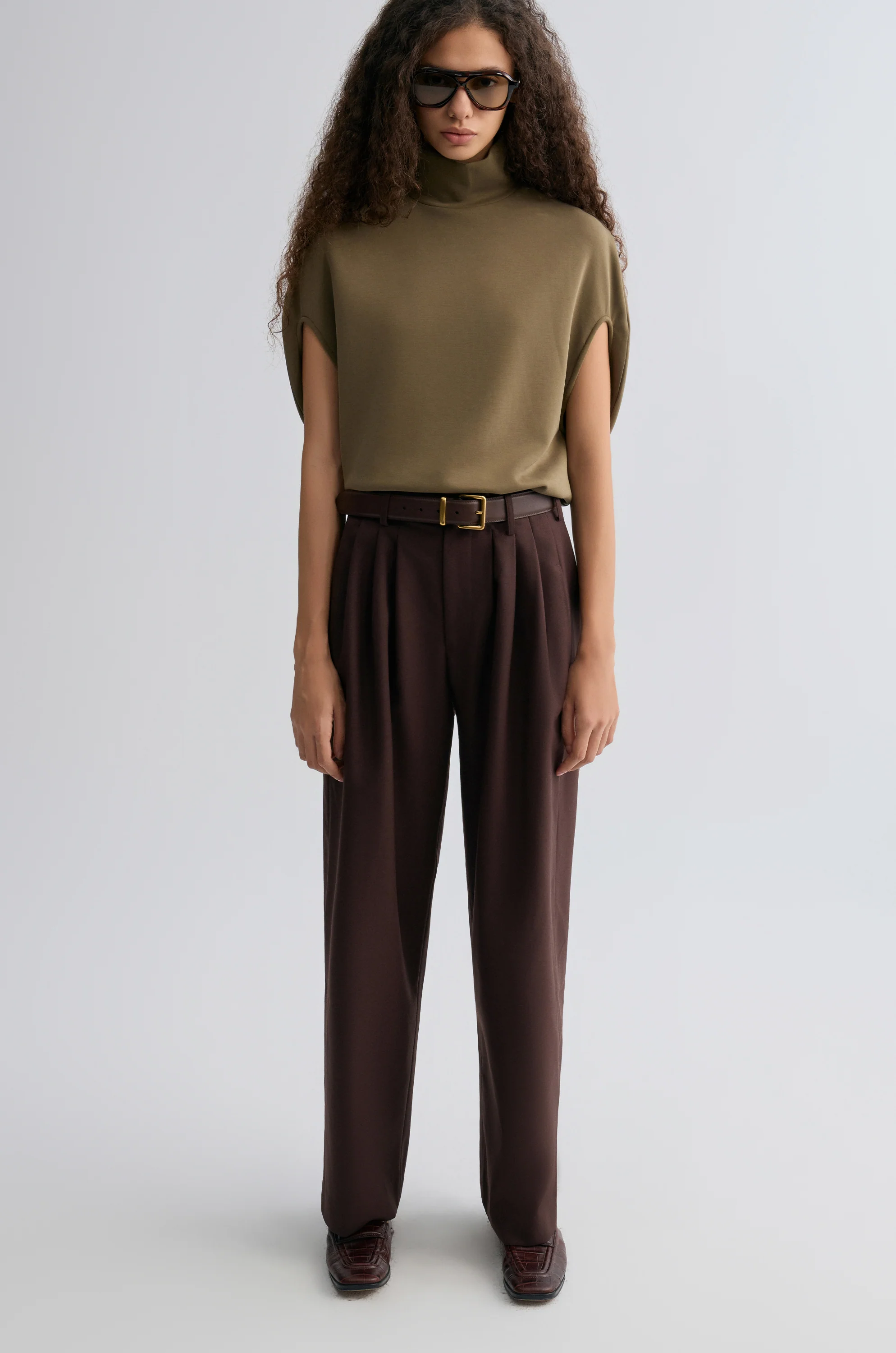 Relaxed Gabardine Trousers Almandine - Image 3