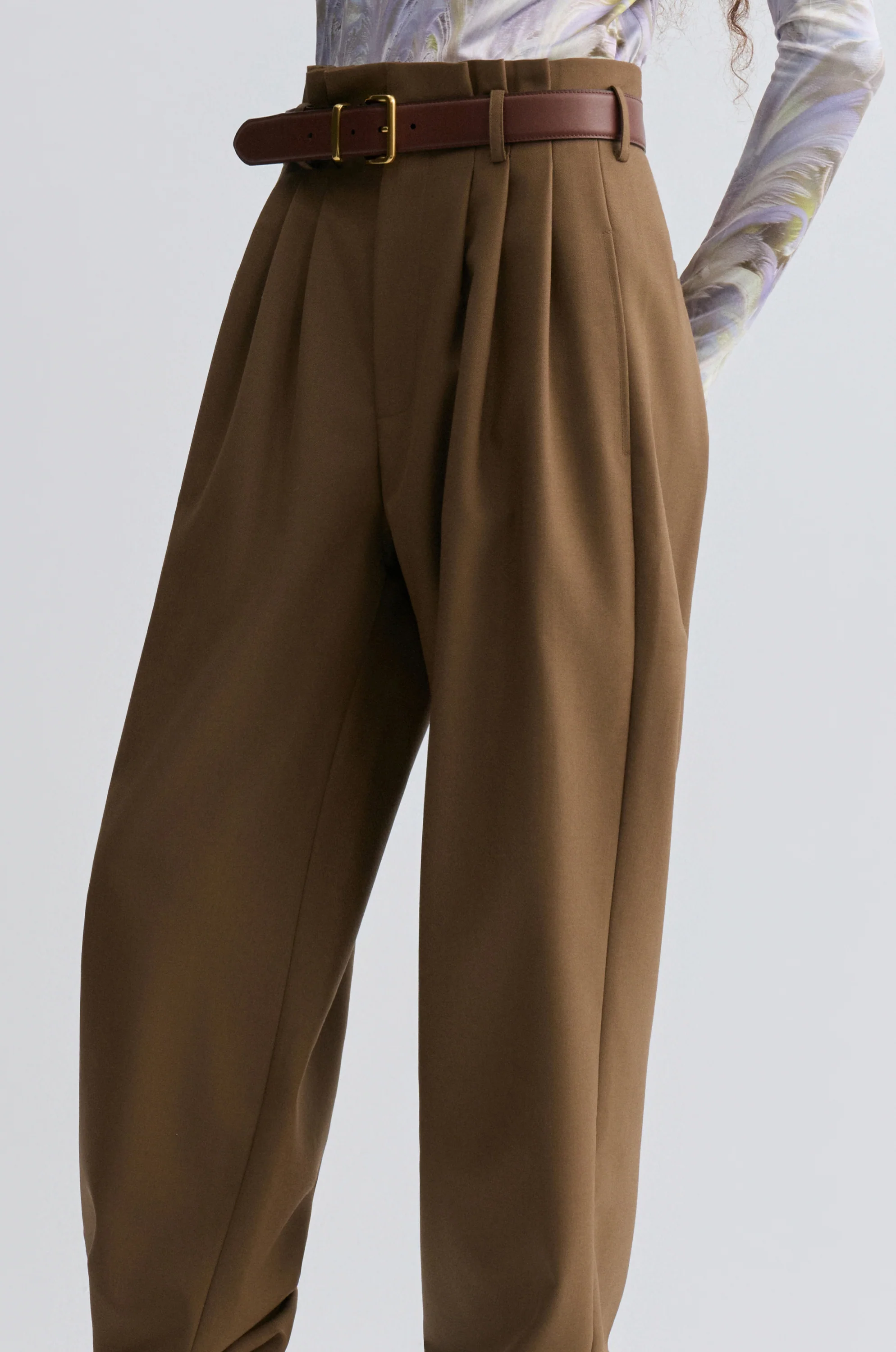 Relaxed Gabardine Trousers Pepper - Image 7
