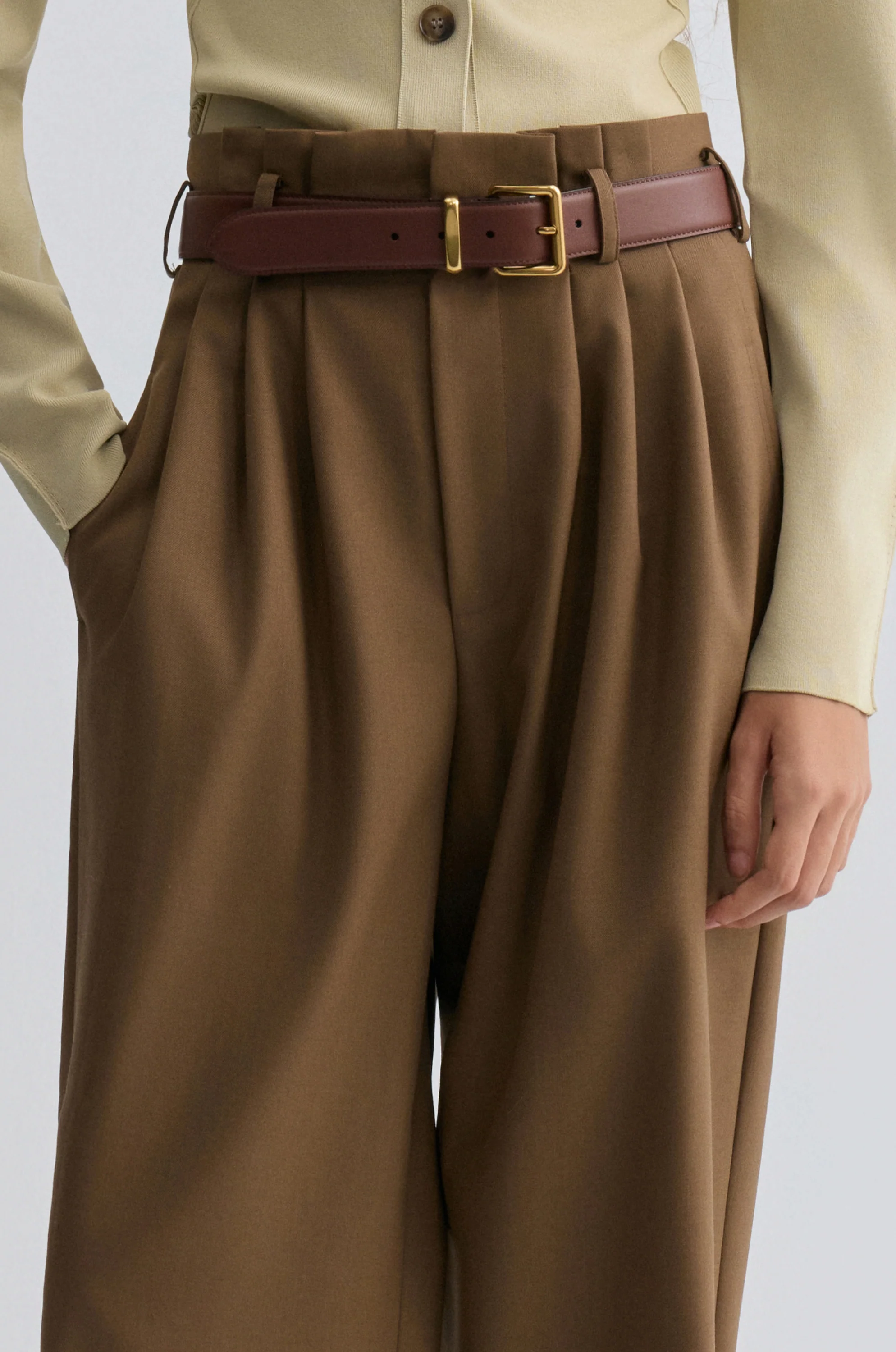Relaxed Gabardine Trousers Pepper - Image 8